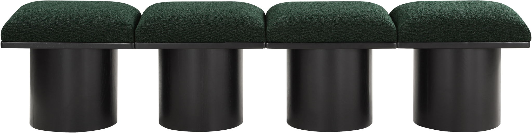 Pavilion - 4 Piece Modular Bench With Black Base