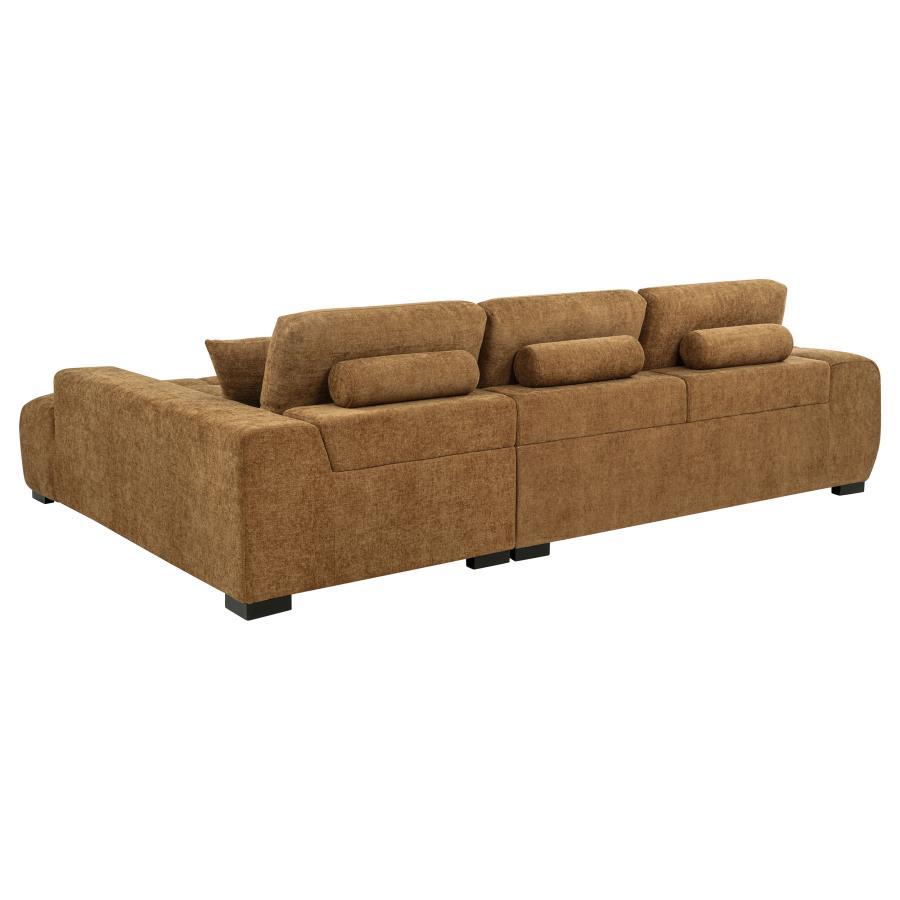 Octavia - LAF Sofa With Pillow, Box 1 of 2 - Amber