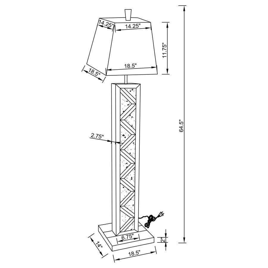 Carmen - Mirror Lamp, Box 1 of 2 - Silver - Urban Living Furniture (Los Angeles, CA)