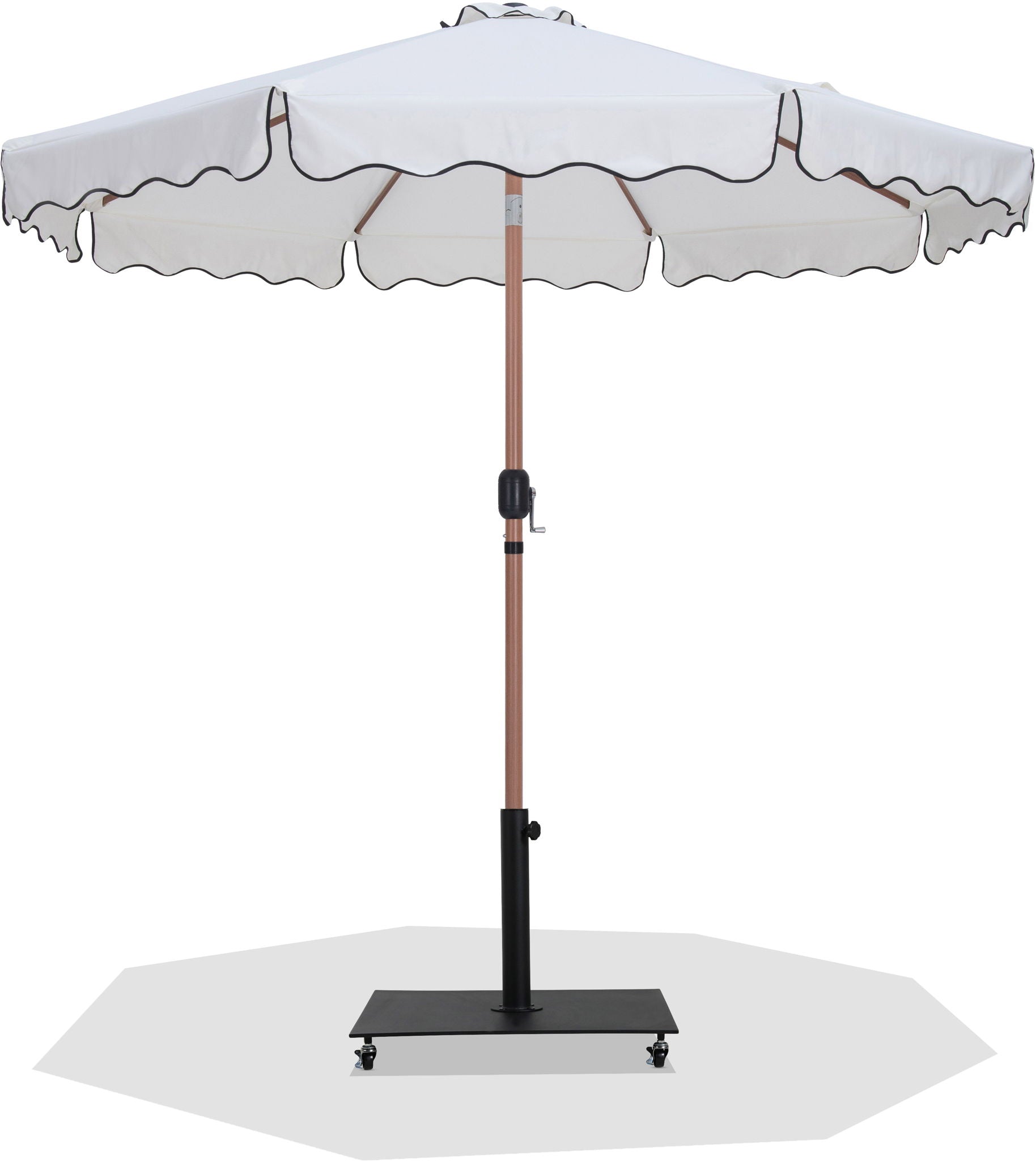 Amalfi - Aluminum Patio Umbrella - Black Base / Light Brown Pole - Urban Living Furniture (Los Angeles, CA)