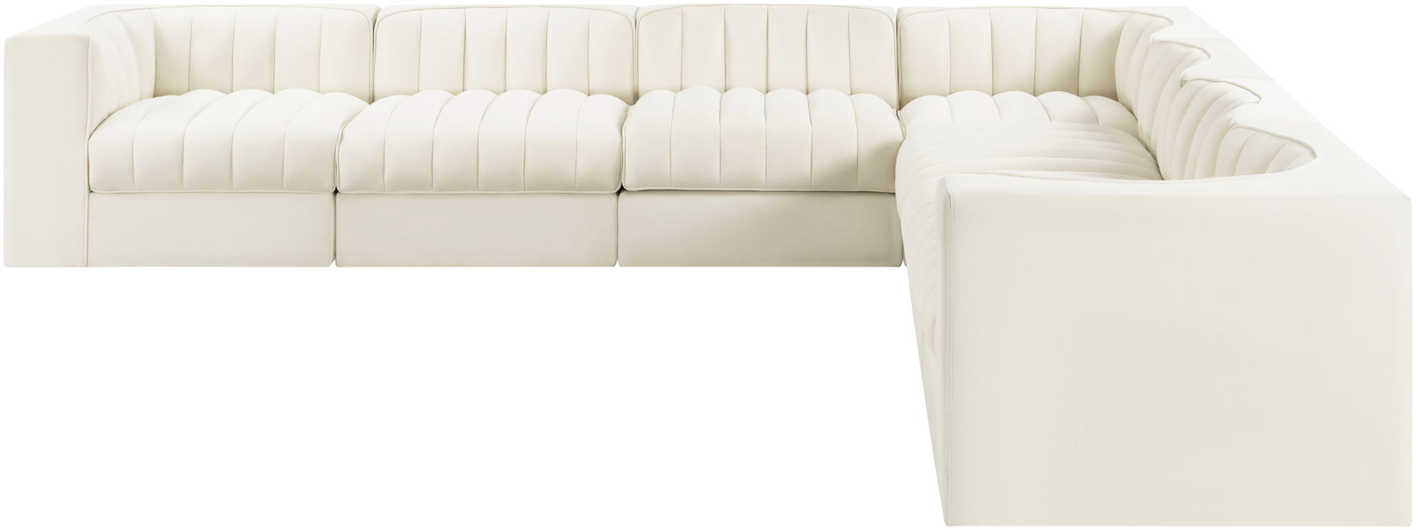 Rummi - Symmetrical Velvet Performance Fabric Upholstered 7 Piece Modular Sectional (With 3 Corner Chairs) - Urban Living Furniture (Los Angeles, CA)