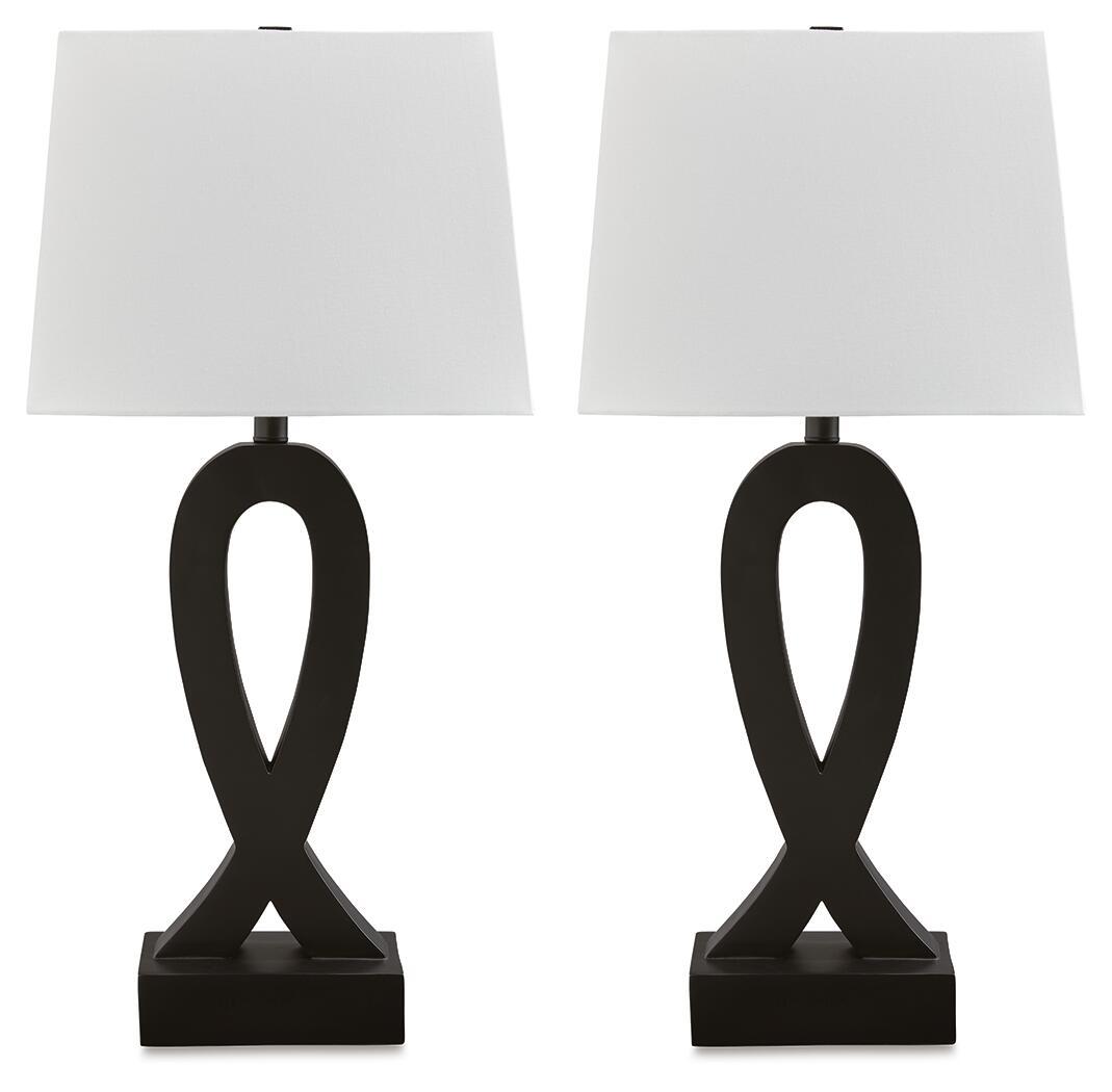Markellton - Poly Table Lamp (Set of 2) - Black - Urban Living Furniture (Los Angeles, CA)