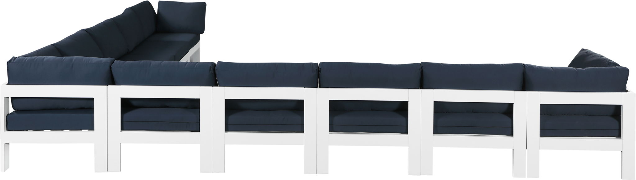 Nizuc - Outdoor Patio 10 Piece Modular Sectional With White Frame - Urban Living Furniture (Los Angeles, CA)
