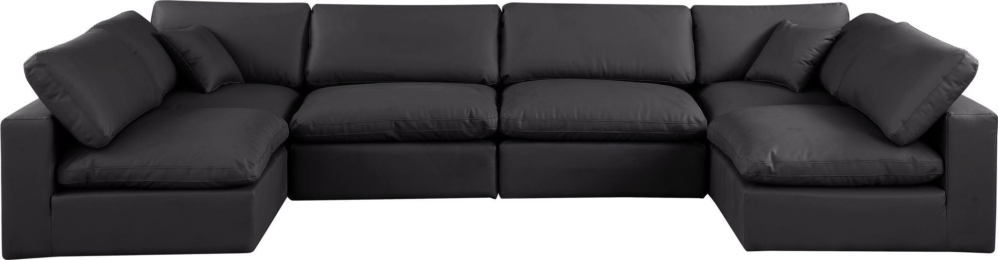 Comfy - 6 Piece Faux Leather Modular Armless Sectional - Urban Living Furniture (Los Angeles, CA)