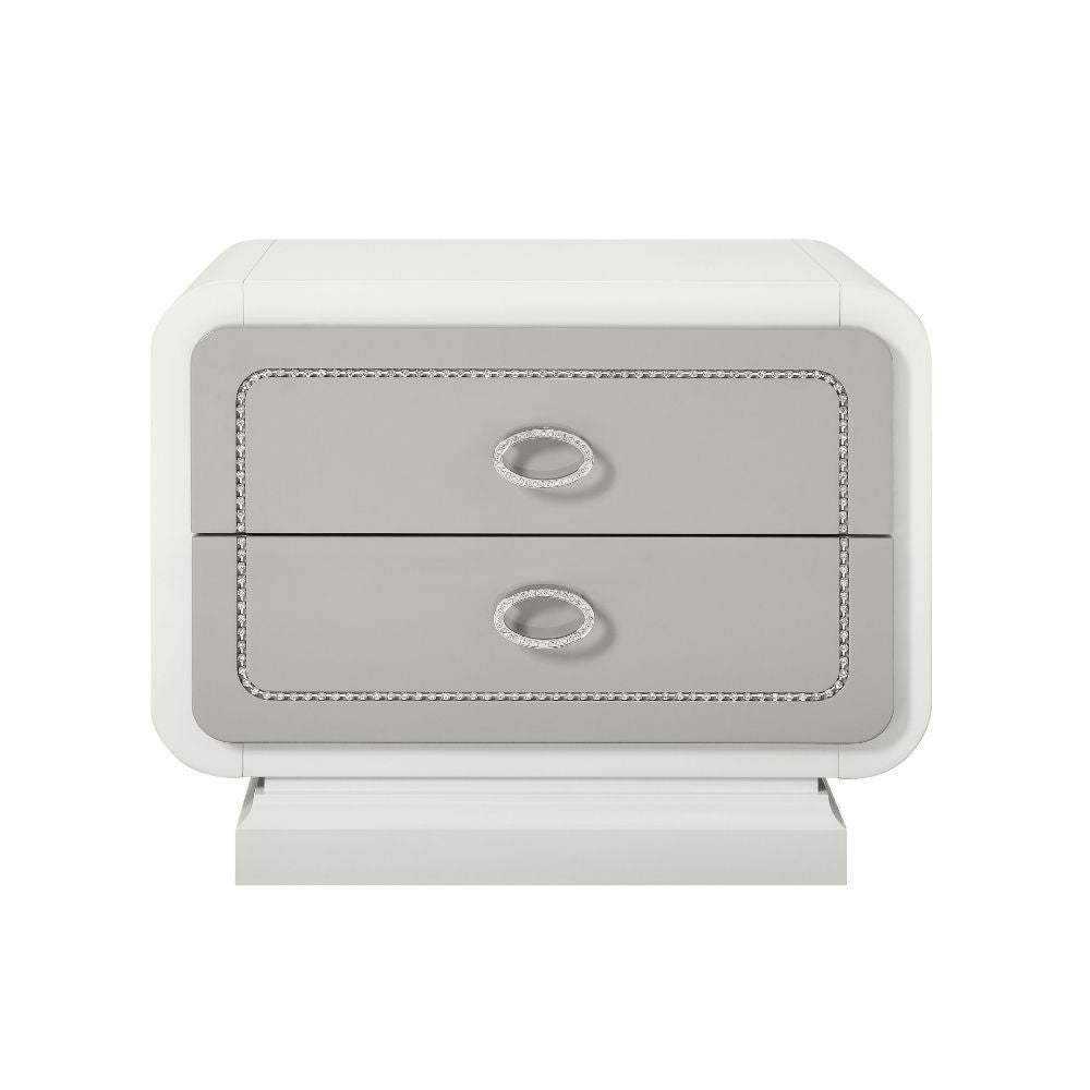 Allendale - Nightstand - Ivory & Latte High Gloss - Urban Living Furniture (Los Angeles, CA)