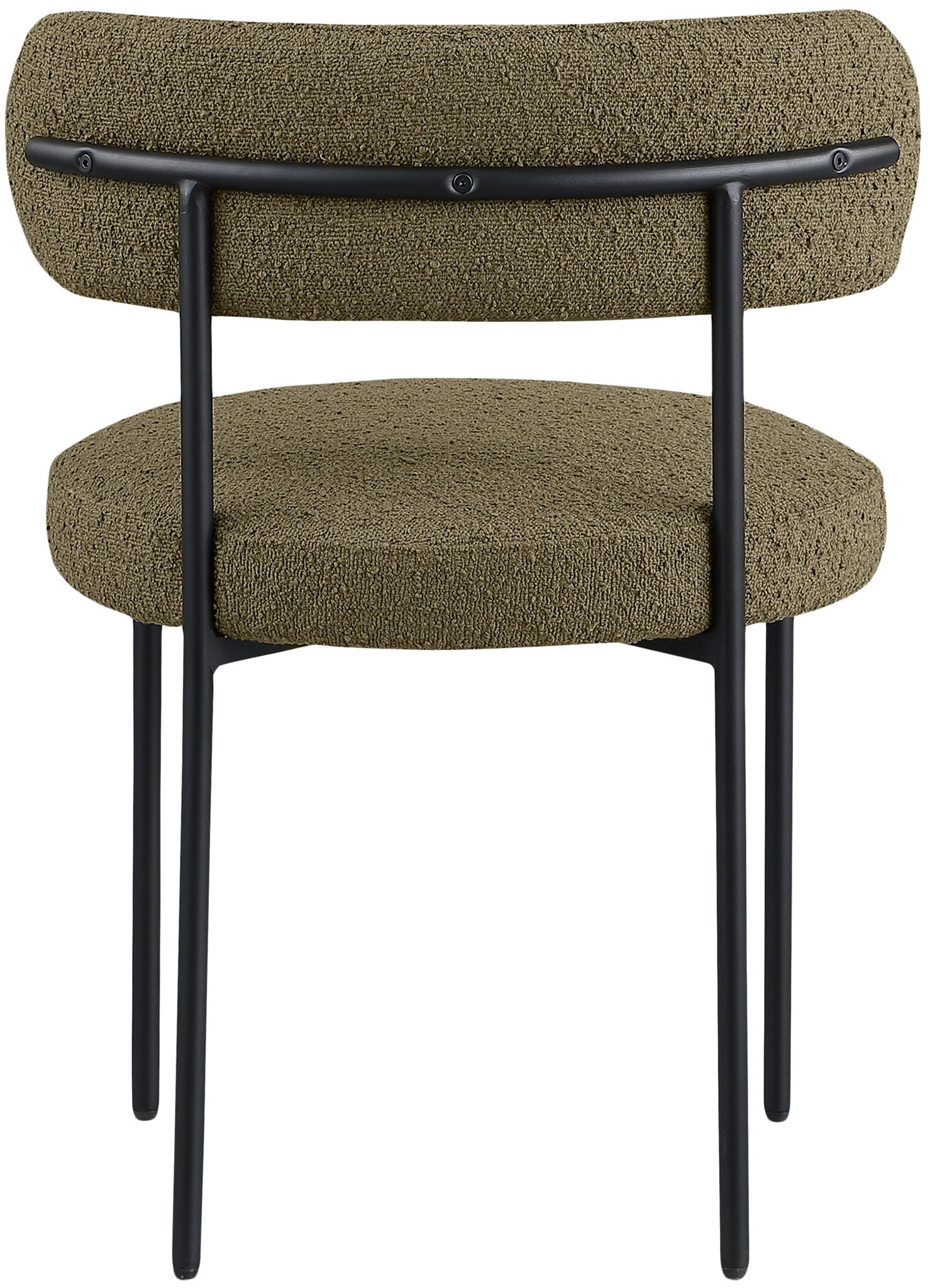 Beacon - Boucle Fabric Dining Chair With Black Legs (Set of 2) - Olive Green - Urban Living Furniture (Los Angeles, CA)