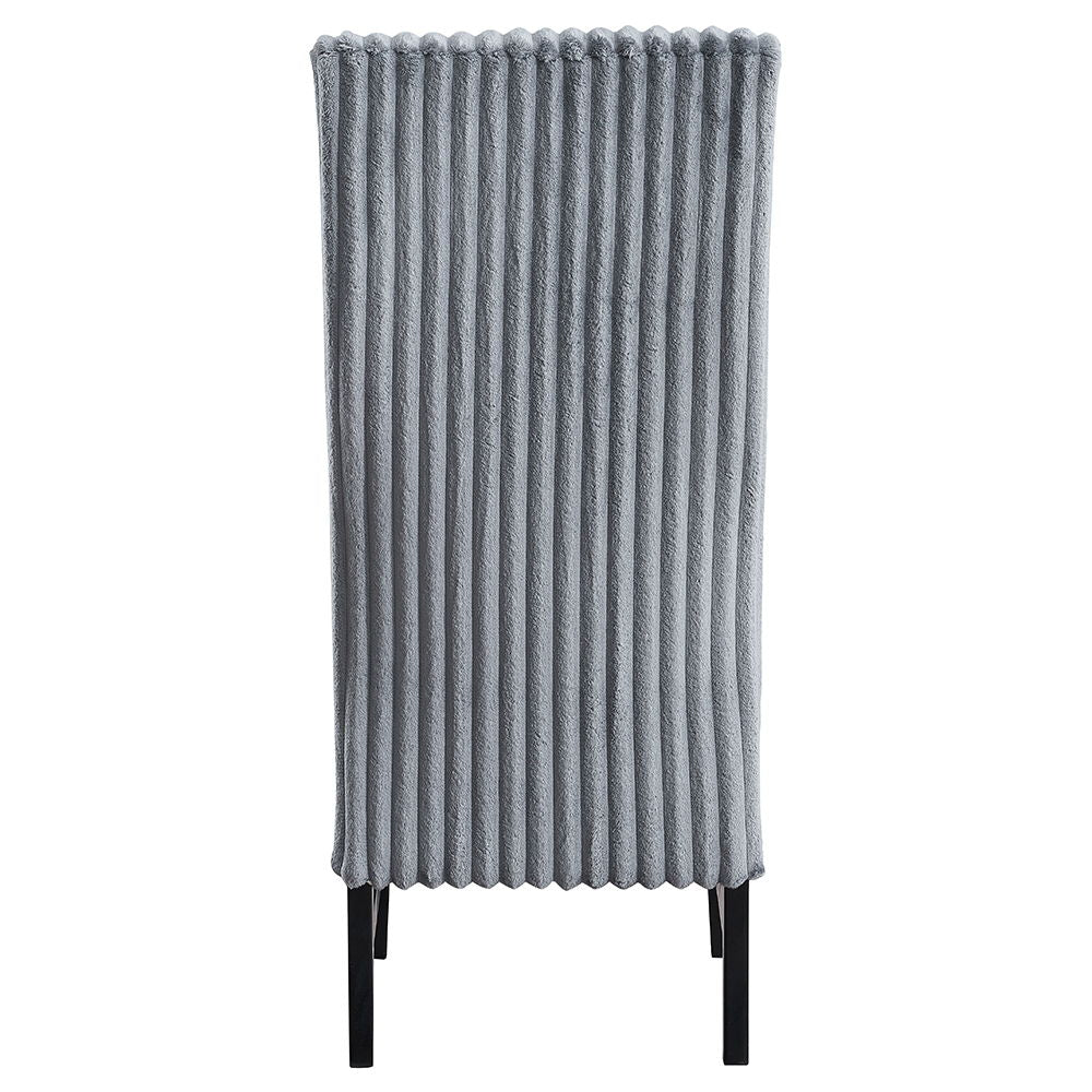 Kini - Side Chair (Set of 2) - Gray Corduroy & Black - Urban Living Furniture (Los Angeles, CA)