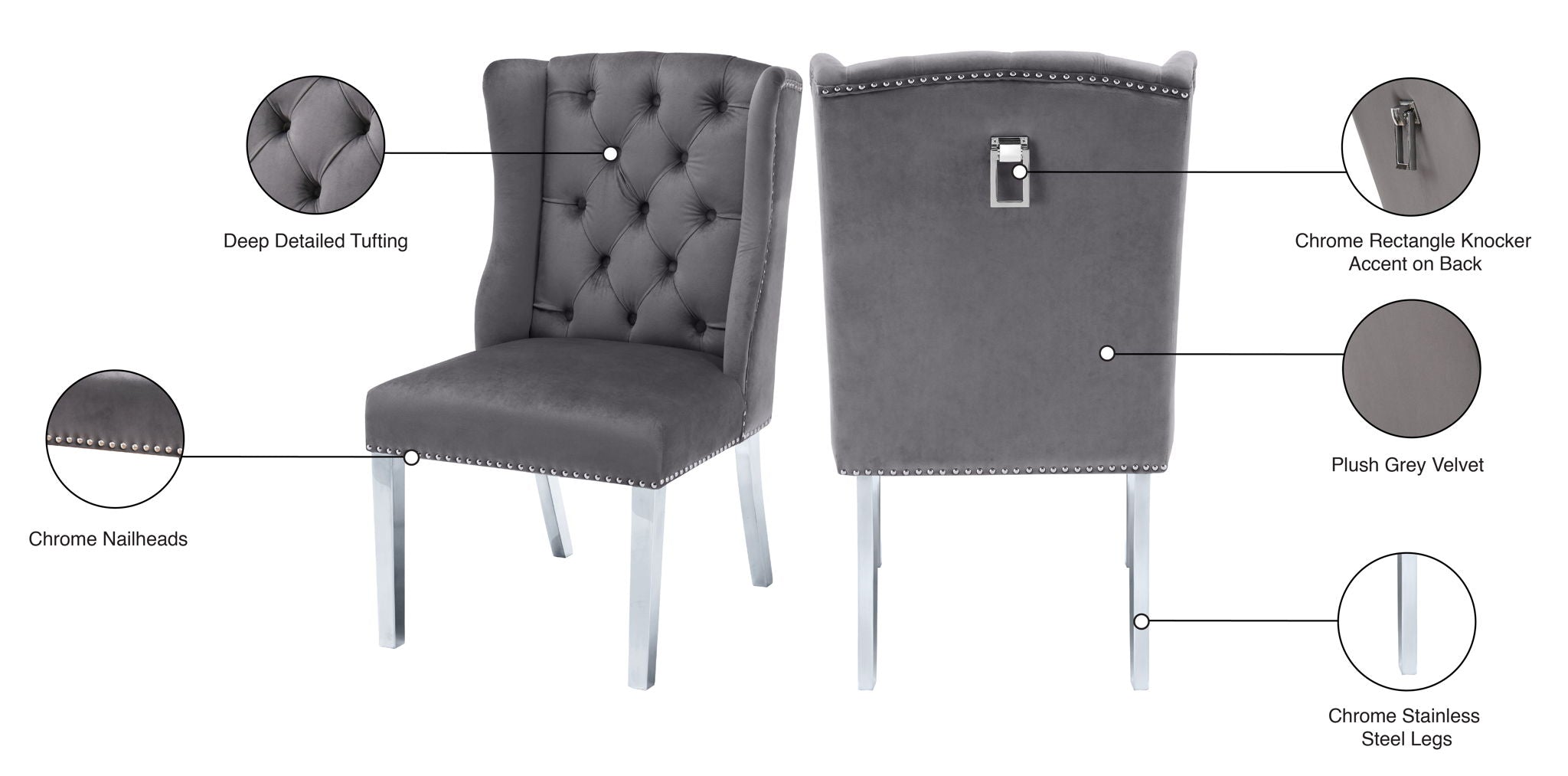 Suri - Dining Chair with Chrome Legs (Set of 2) - Urban Living Furniture (Los Angeles, CA)