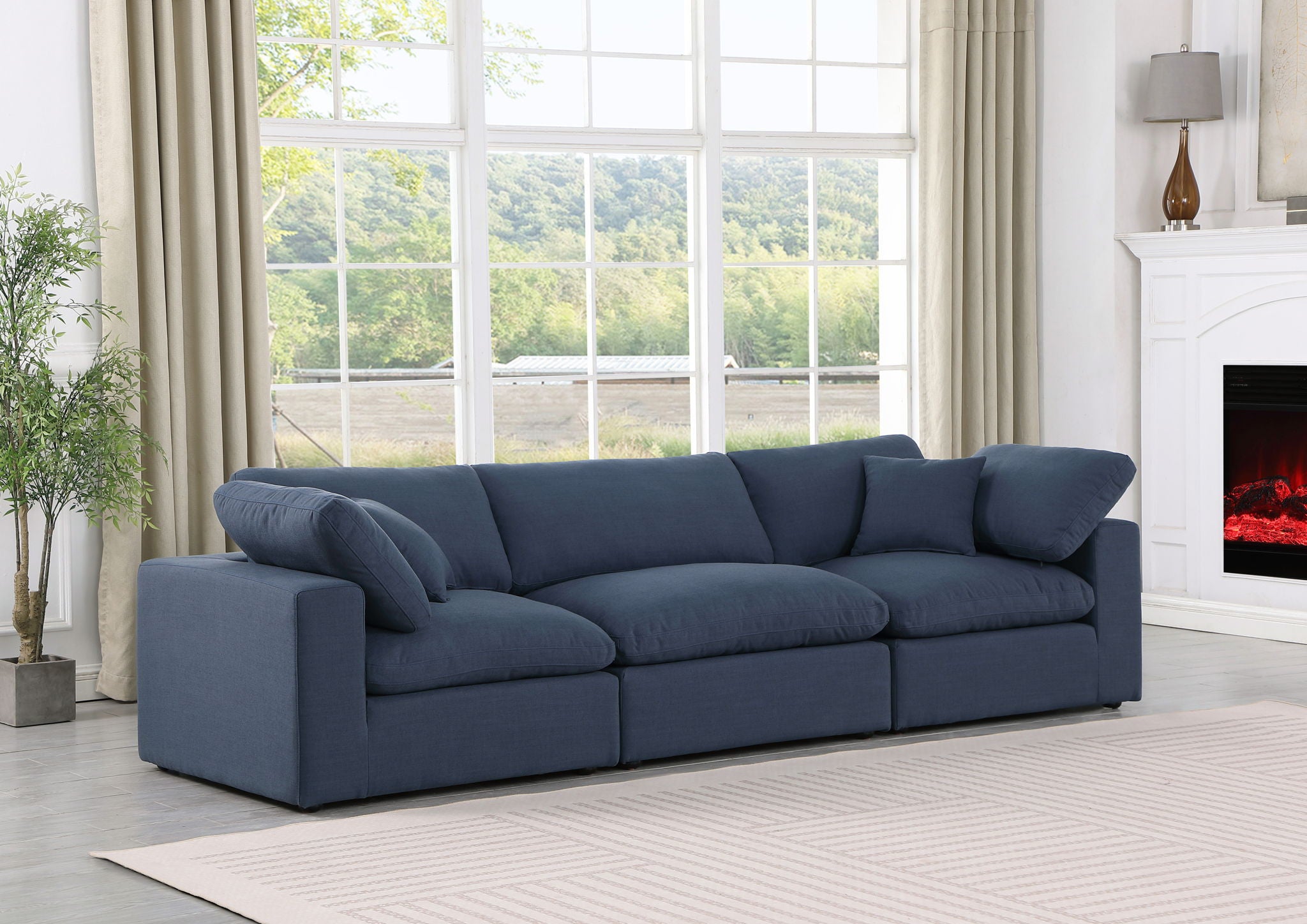 Comfy - Linen Modular Sofa 3 Seats - Urban Living Furniture (Los Angeles, CA)