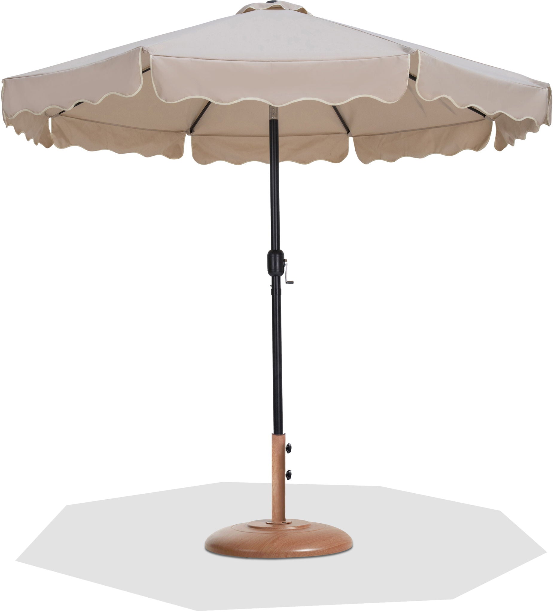 Amalfi - Patio Umbrella - Light Brown Base / Black Pole - Urban Living Furniture (Los Angeles, CA)