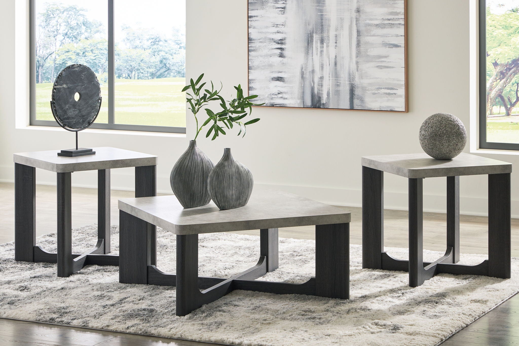 Sharstorm - Two-tone Gray - Occasional Table Set (Set of 3) - Urban Living Furniture (Los Angeles, CA)