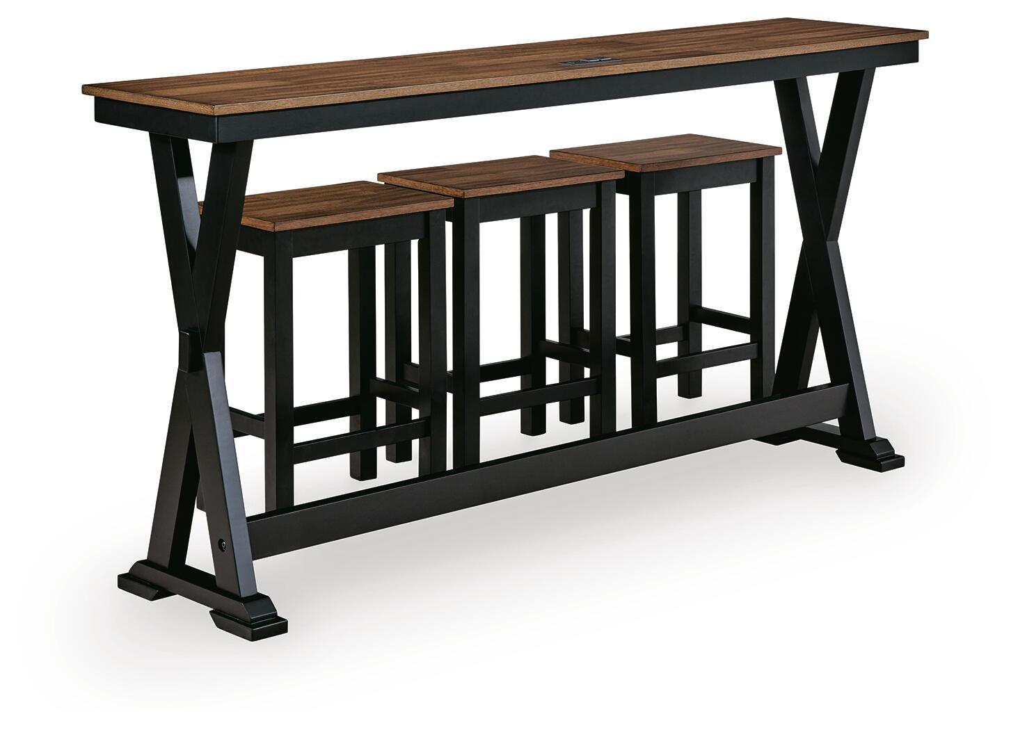 Wildenauer - Rectangular Dining Room Counter Table Set (Set of 4) - Brown / Black - Urban Living Furniture (Los Angeles, CA)