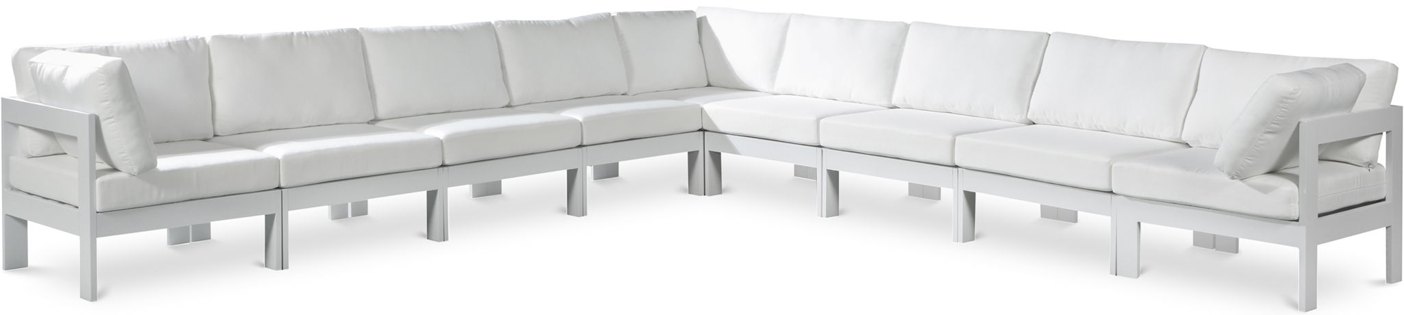Nizuc - Outdoor Patio 9 Piece Modular Sectional With White Frame - Urban Living Furniture (Los Angeles, CA)