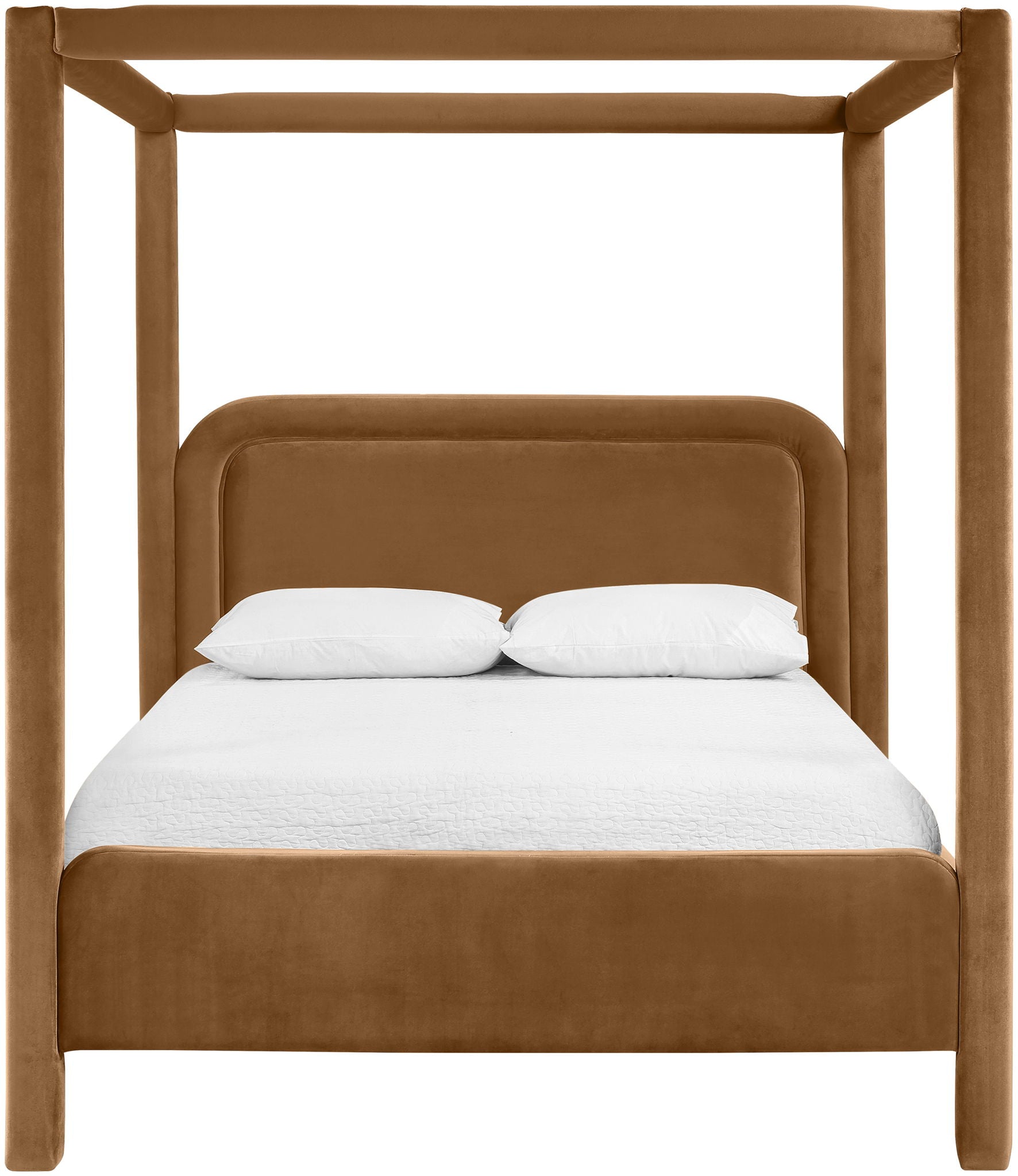 Salina - Velvet Upholstered Bed - Saddle - Urban Living Furniture (Los Angeles, CA)