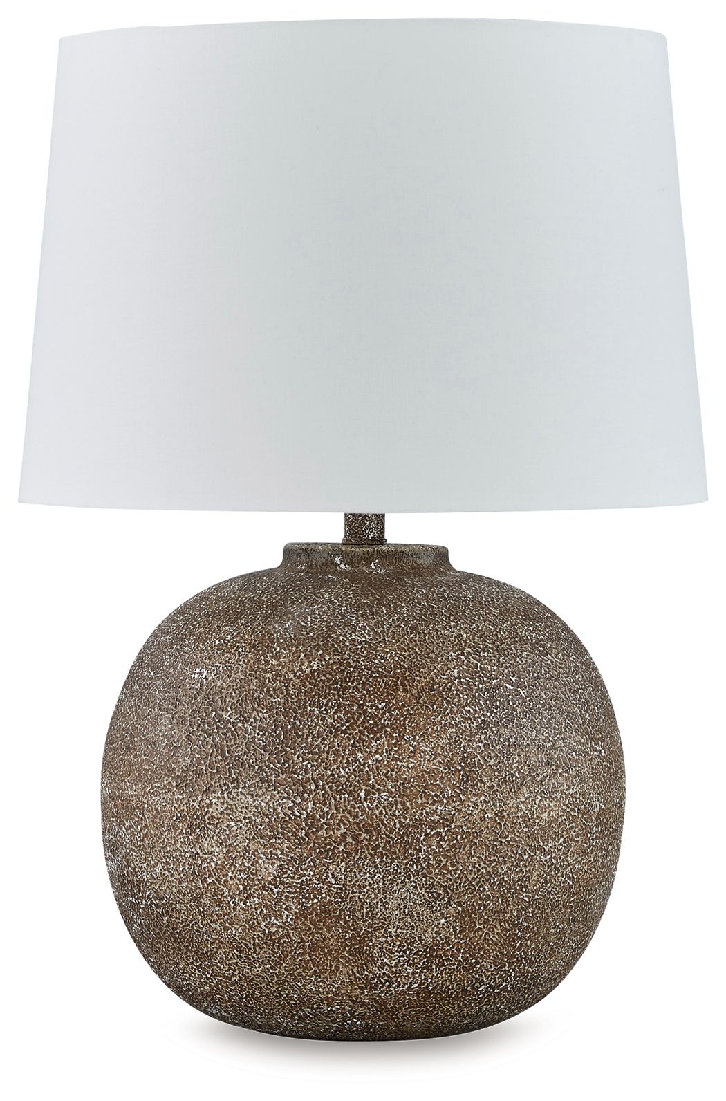 Neavesboro - Antique Brown / White - Metal Table Lamp - Urban Living Furniture (Los Angeles, CA)