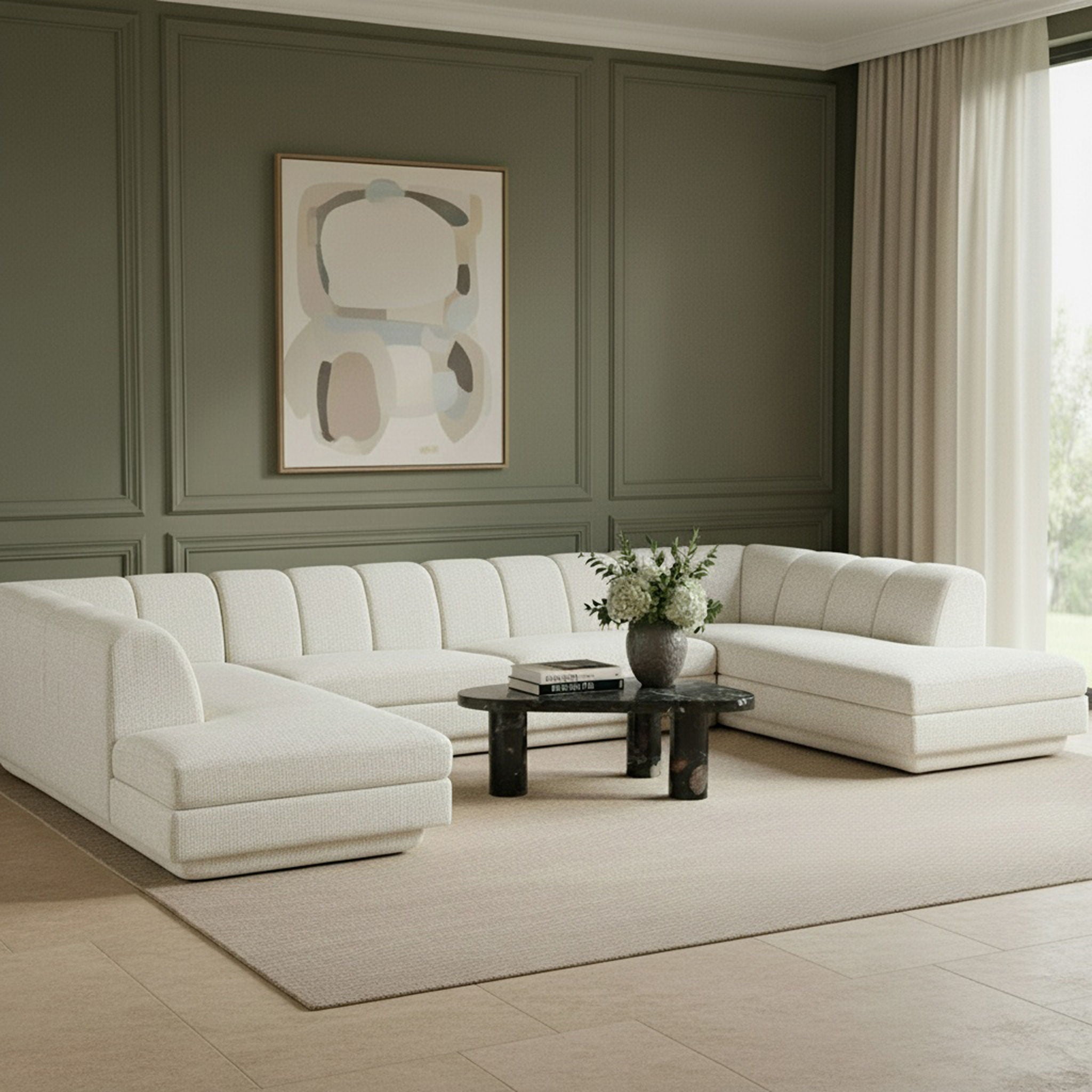 Modari - Sectional - Cream - Urban Living Furniture (Los Angeles, CA)