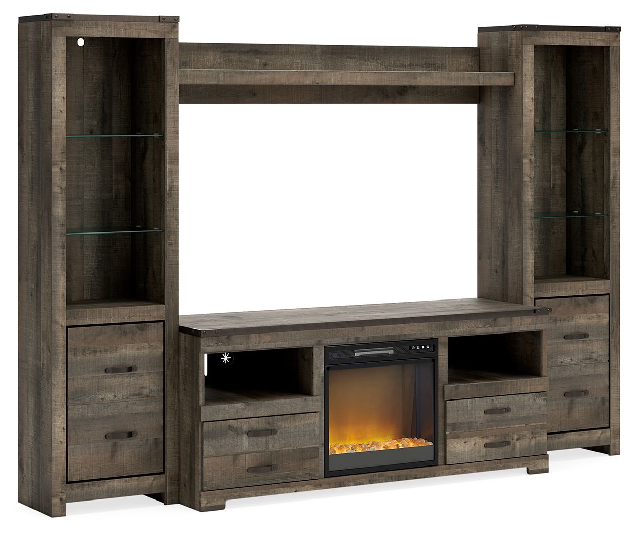 Trinell - 4-Piece Entertainment Center With TV Stand And Fireplace Insert - Urban Living Furniture (Los Angeles, CA)