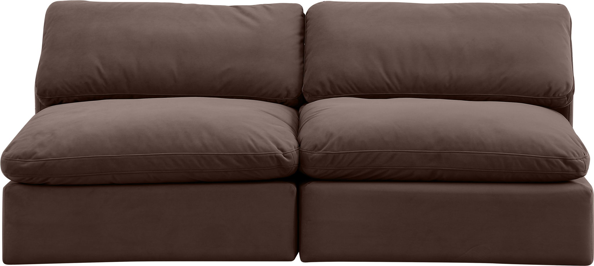 Comfy - Velvet Modular Armless Sofa 2 Seats - Urban Living Furniture (Los Angeles, CA)