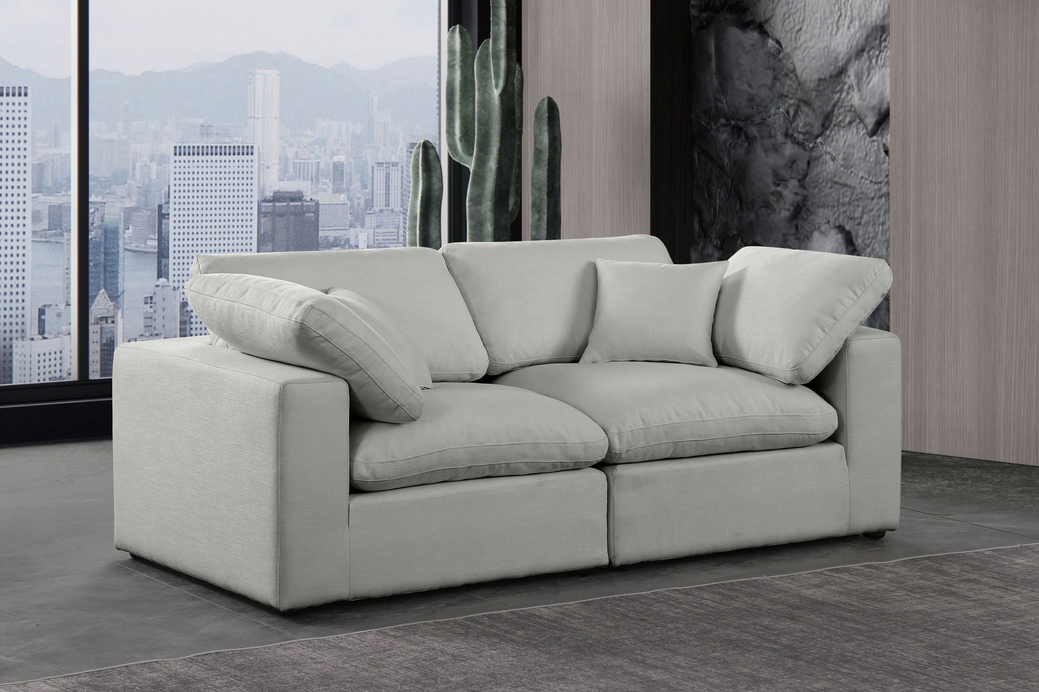 Comfy - Linen Modular Sofa 2 Seats - Urban Living Furniture (Los Angeles, CA)