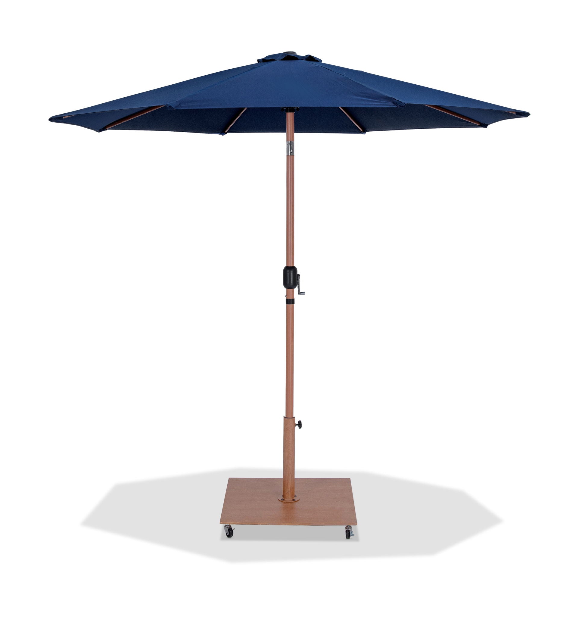 Fiji - Aluminum Patio Umbrella With Square Teak Base - Urban Living Furniture (Los Angeles, CA)