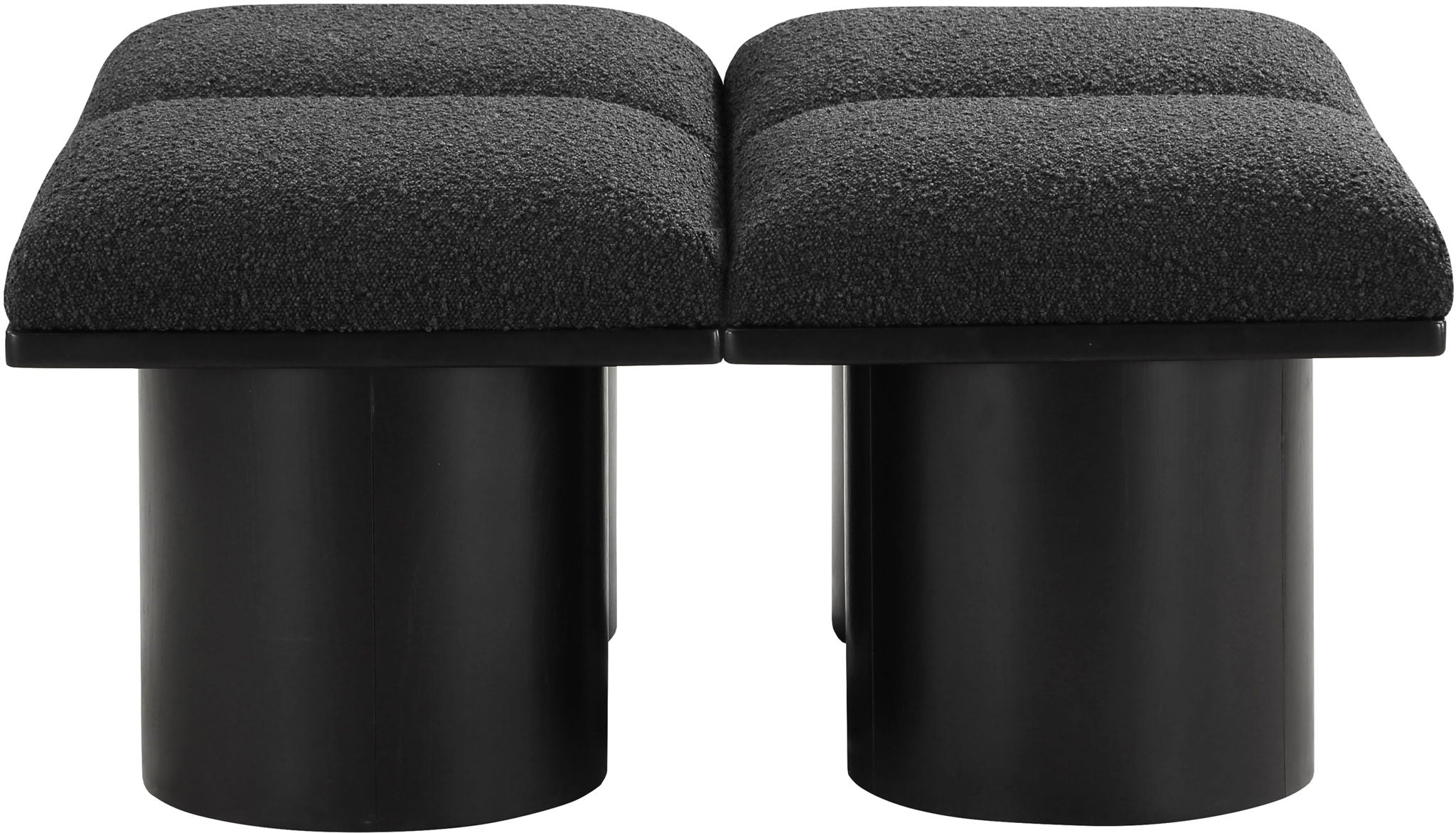 Pavilion - 4 Piece Modular Bench With Black Base