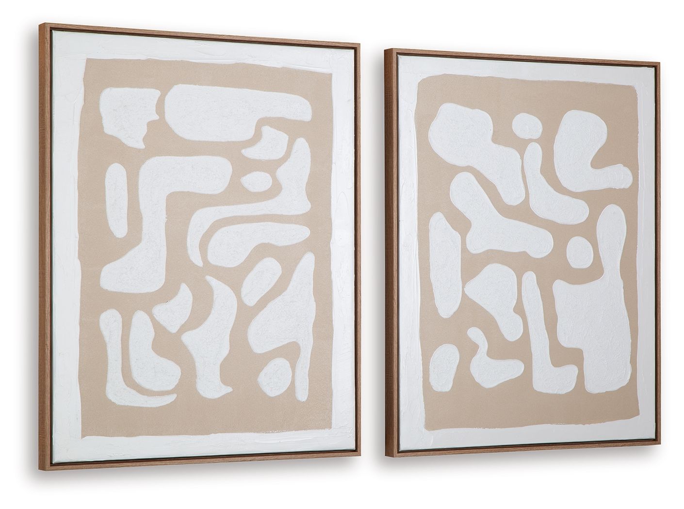 Waldett - Beige / White - Wall Art Set (Set of 2) - Urban Living Furniture (Los Angeles, CA)