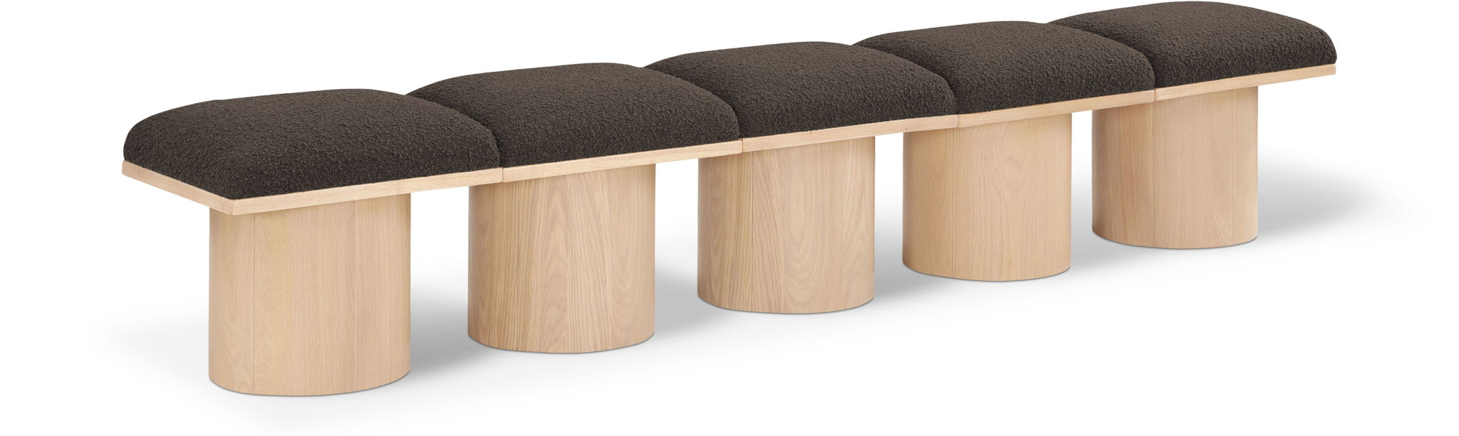Pavilion - 5 Piece Modular Bench With Natural Base - Urban Living Furniture (Los Angeles, CA)