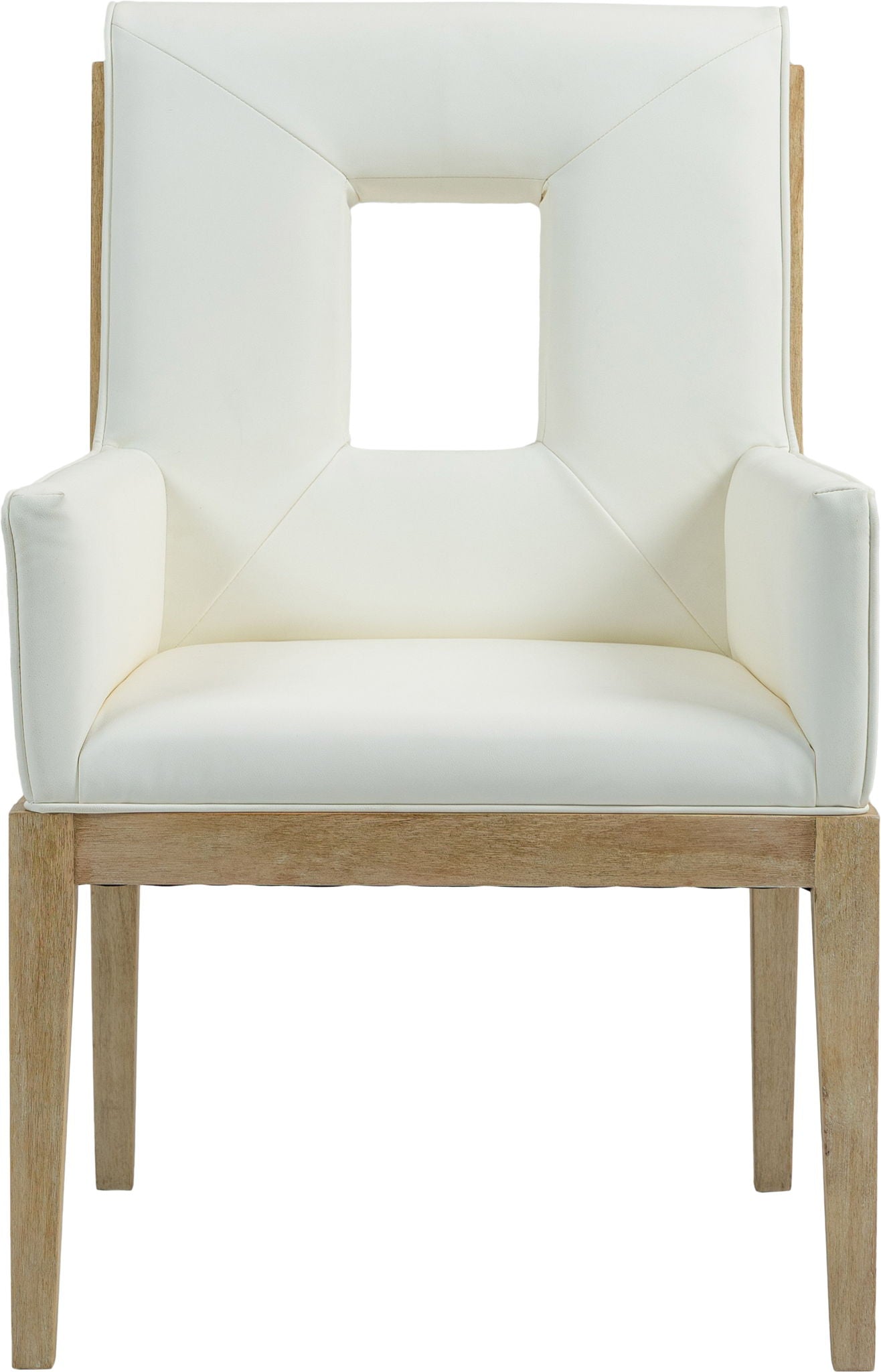 Gwendolyn - Faux Leather Dining Arm Chair With Natural Frame - Urban Living Furniture (Los Angeles, CA)