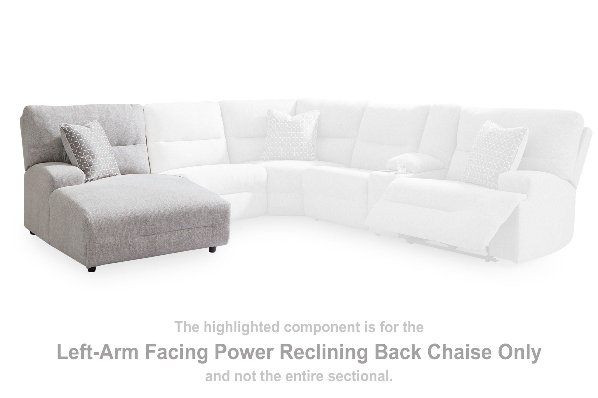 Acklen Place - Pewter - Laf Power Reclining Back Chaise - Urban Living Furniture (Los Angeles, CA)