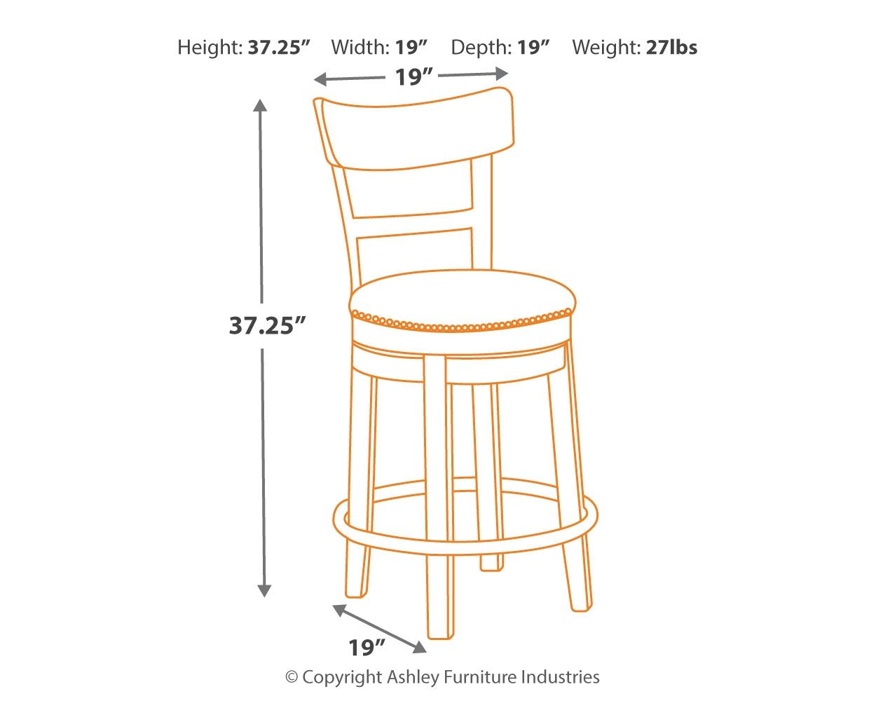 Pinnadel - Swivel Barstool - Urban Living Furniture (Los Angeles, CA)