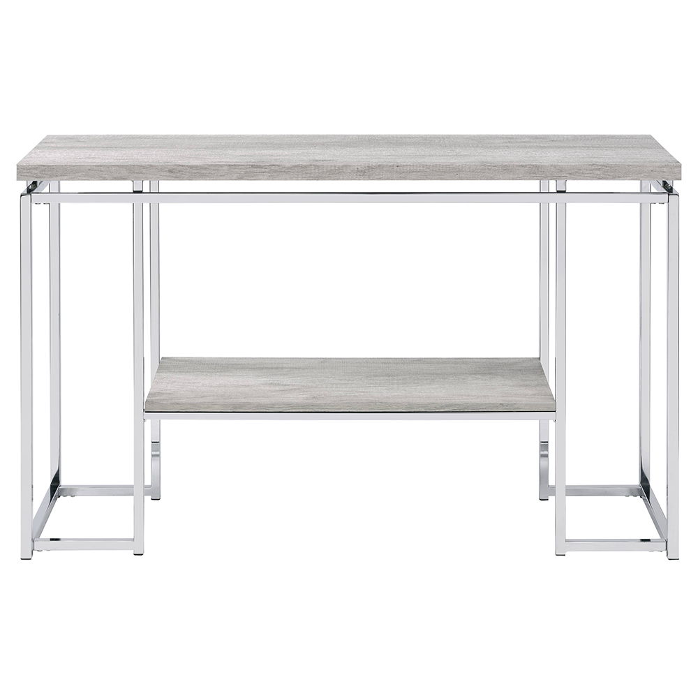 Chafik - Sofa Table - Natural Oak & Chrome - Urban Living Furniture (Los Angeles, CA)