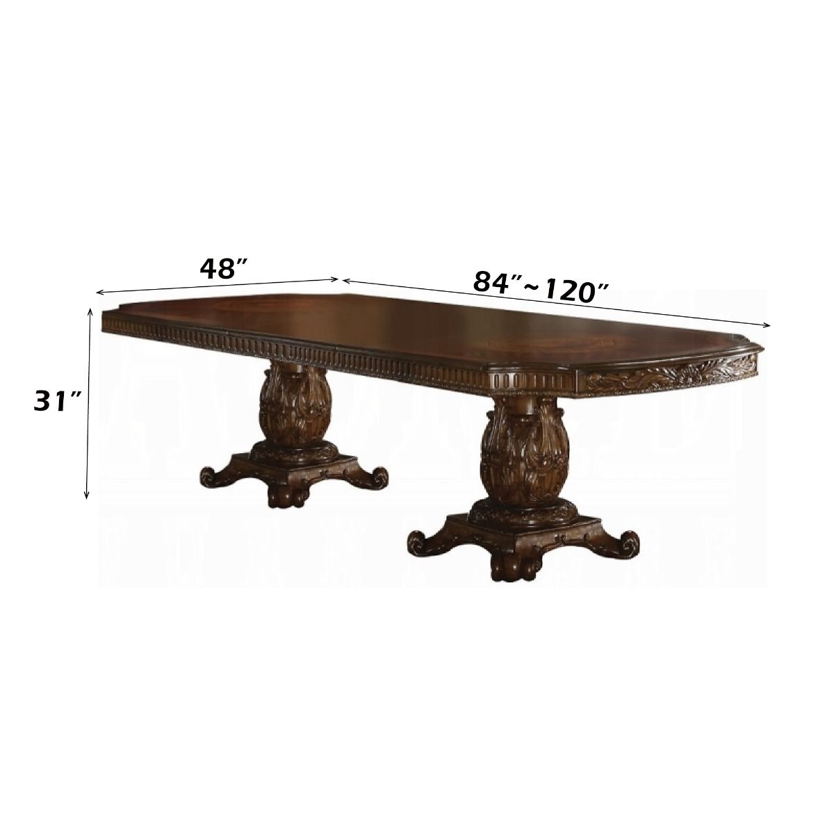 Vendome - Dining Table w/Double Pedestal - Urban Living Furniture (Los Angeles, CA)