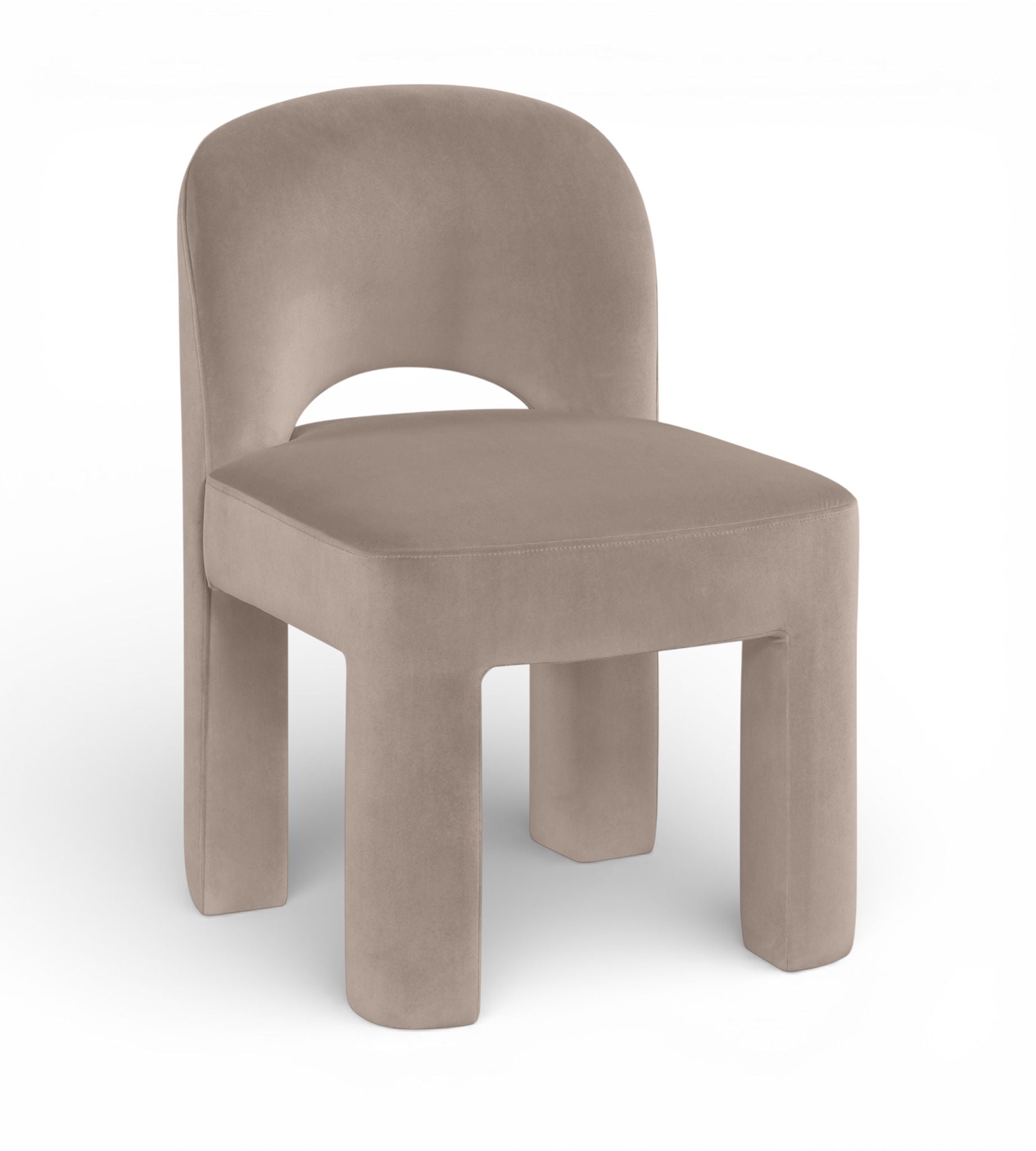 Celine - Velvet Performance Fabric Upholstered Dining Chair (Set of 2) - Taupe - Urban Living Furniture (Los Angeles, CA)