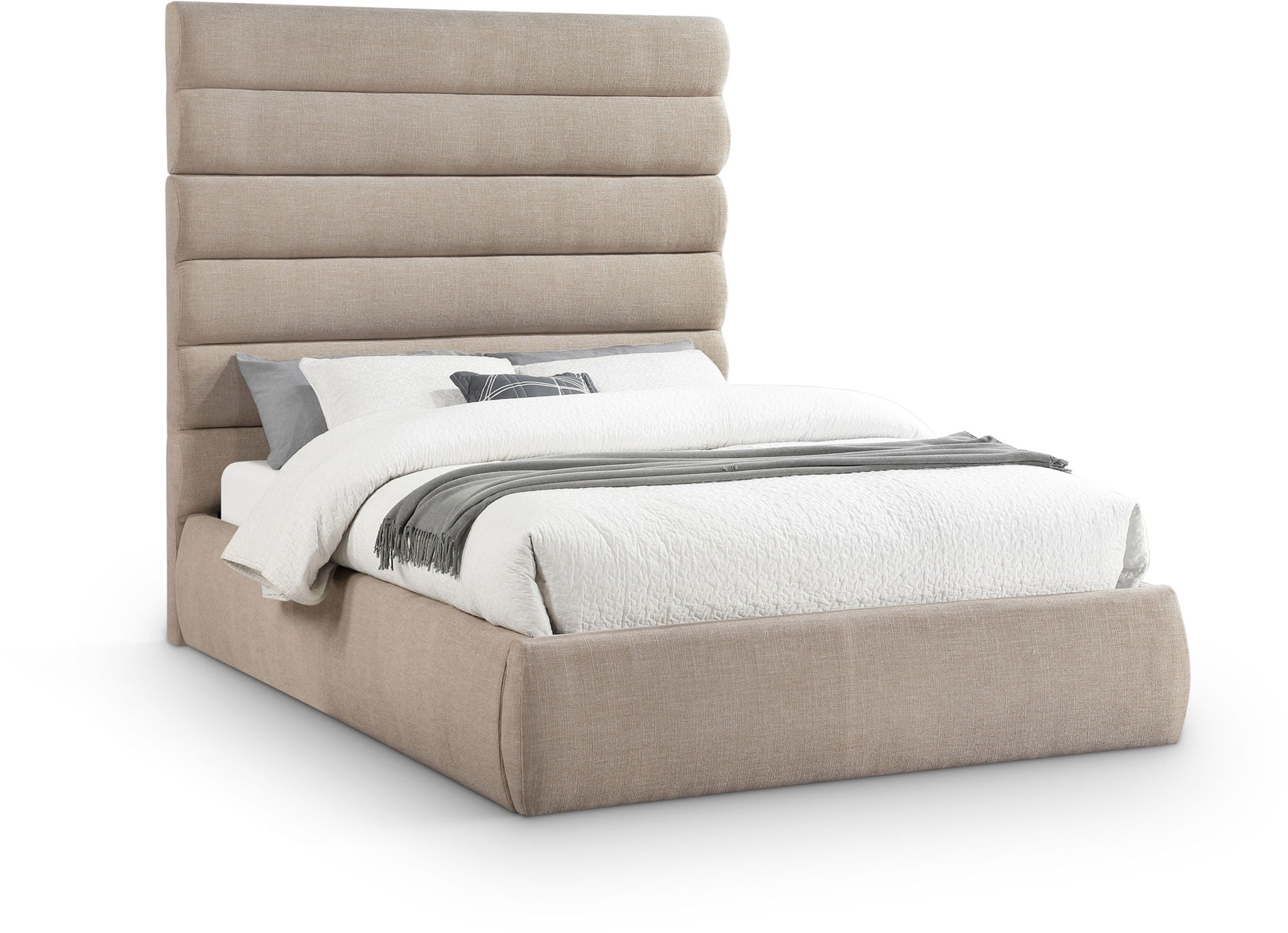Adam - Linen Fabric Bed With 70.5" Headboard - Urban Living Furniture (Los Angeles, CA)