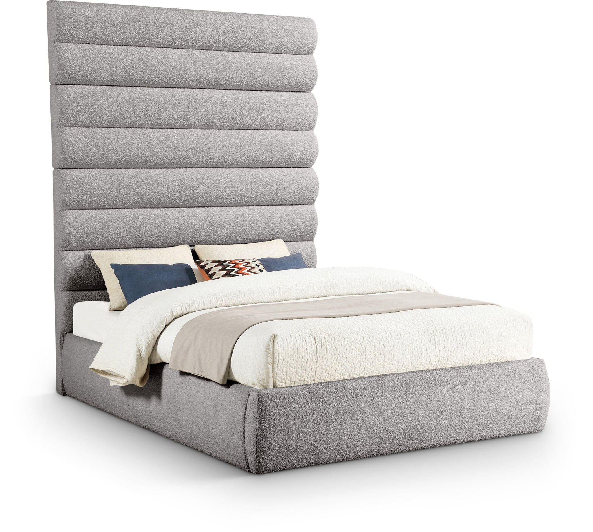Adam - Boucle Fabric Bed With 89" Headboard - Urban Living Furniture (Los Angeles, CA)