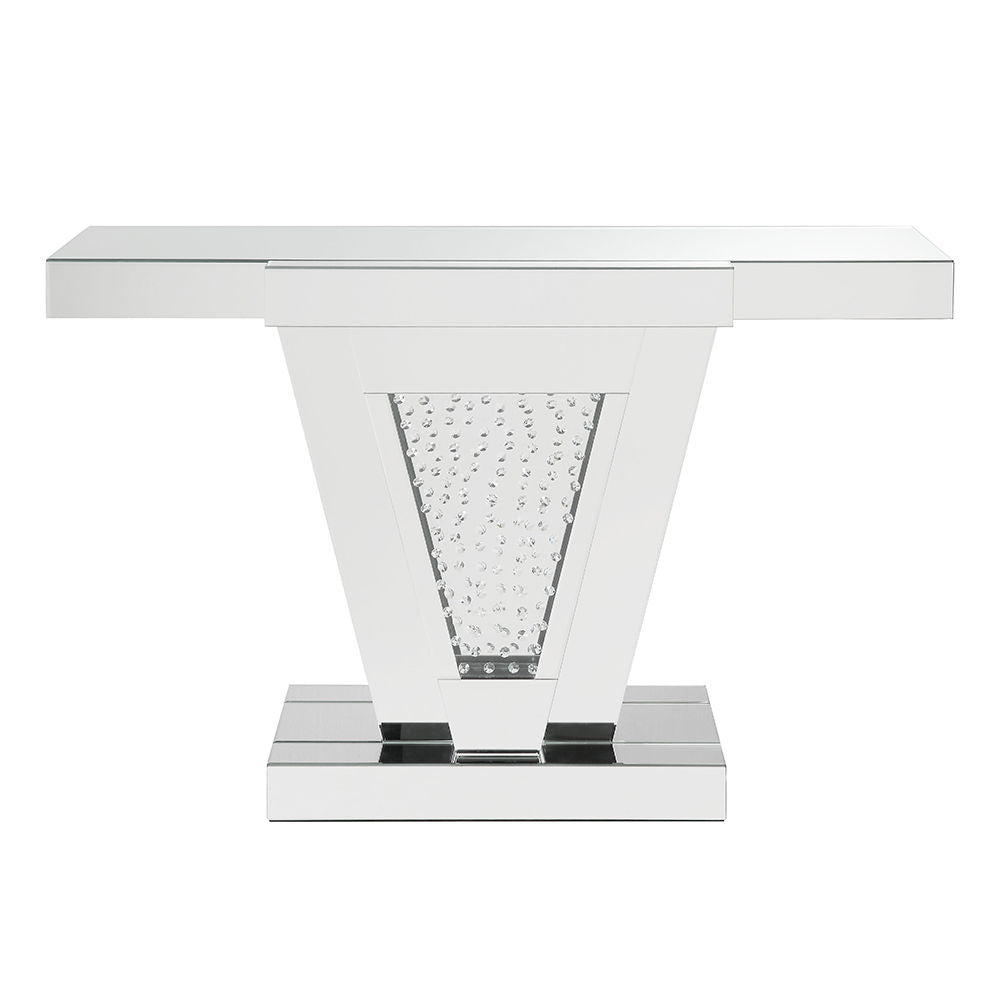 Nysa - 32"H Console Table - Mirrored & Faux Crystals - Urban Living Furniture (Los Angeles, CA)