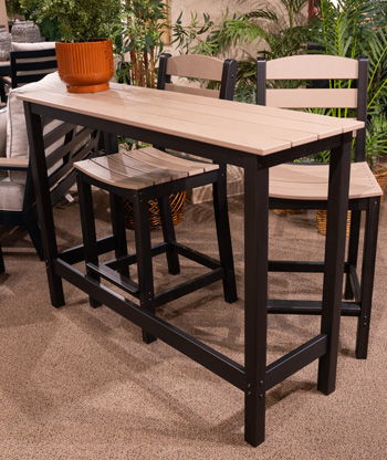 Shoreline Beach - Black / Beige - Outdoor Counter Table And 2 Barstools (Set of 3) - Urban Living Furniture (Los Angeles, CA)
