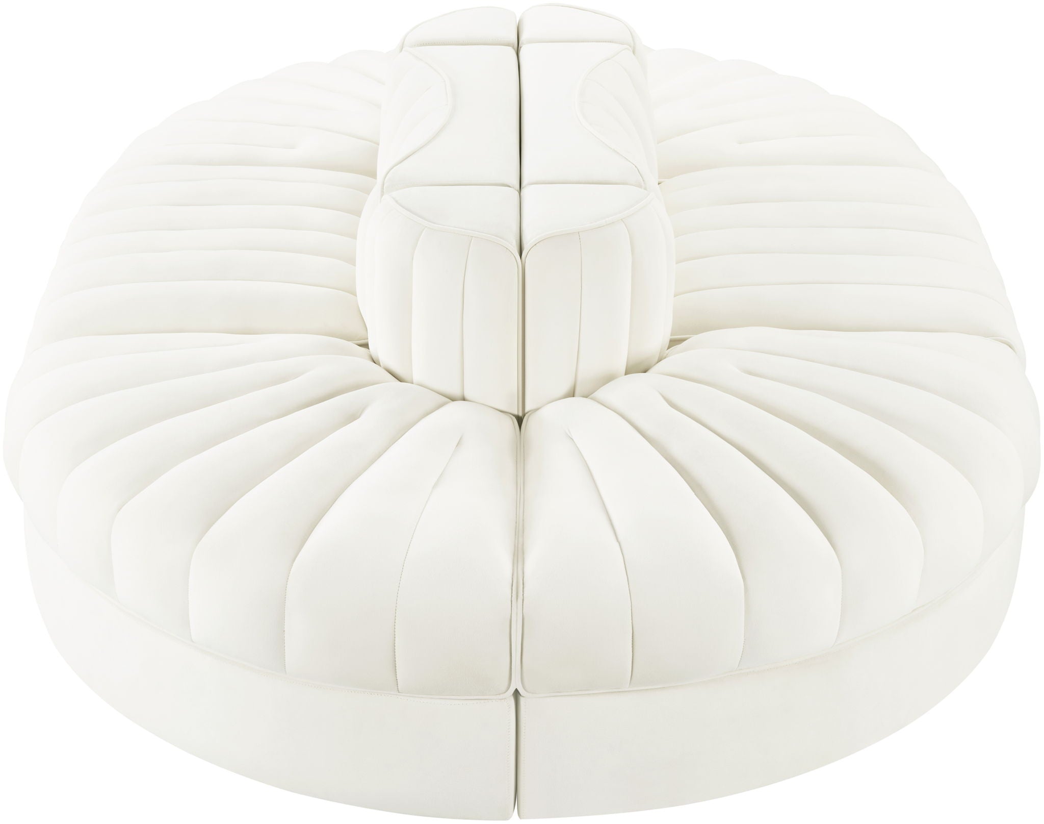 Rummi - Oval Velvet Performance Fabric Upholstered 6 Piece Modular Sectional - Urban Living Furniture (Los Angeles, CA)