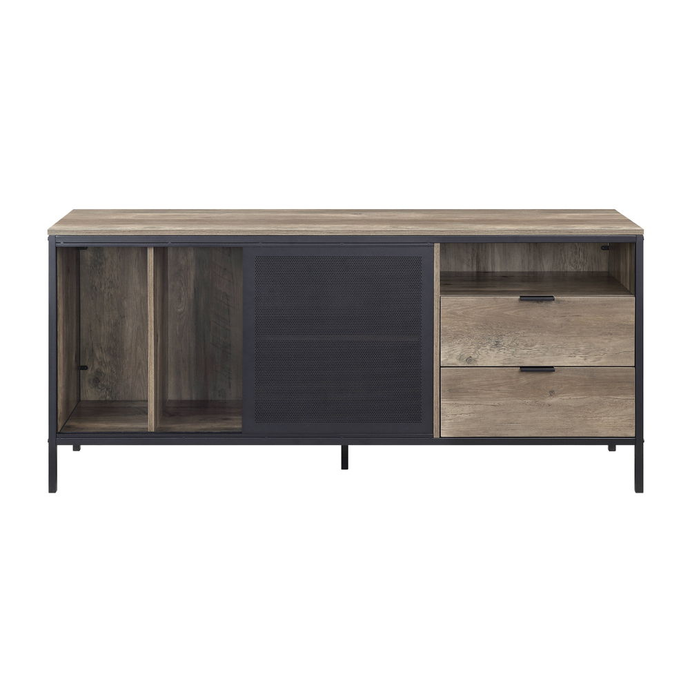 Nantan - 28" TV Stand - Rustic Oak & Black - Urban Living Furniture (Los Angeles, CA)