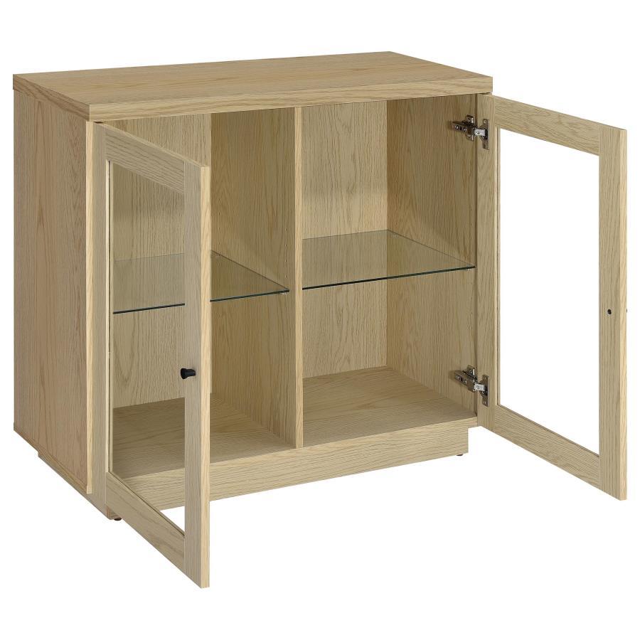 Tilbury - 2-Door Glass Front Accent Display Cabinet - Light Oak - Urban Living Furniture (Los Angeles, CA)
