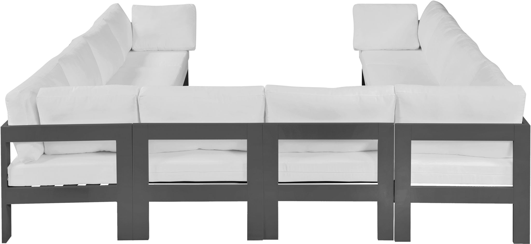 Nizuc - Outdoor Patio 10 Piece Modular Sectional With Gray Frame - Urban Living Furniture (Los Angeles, CA)