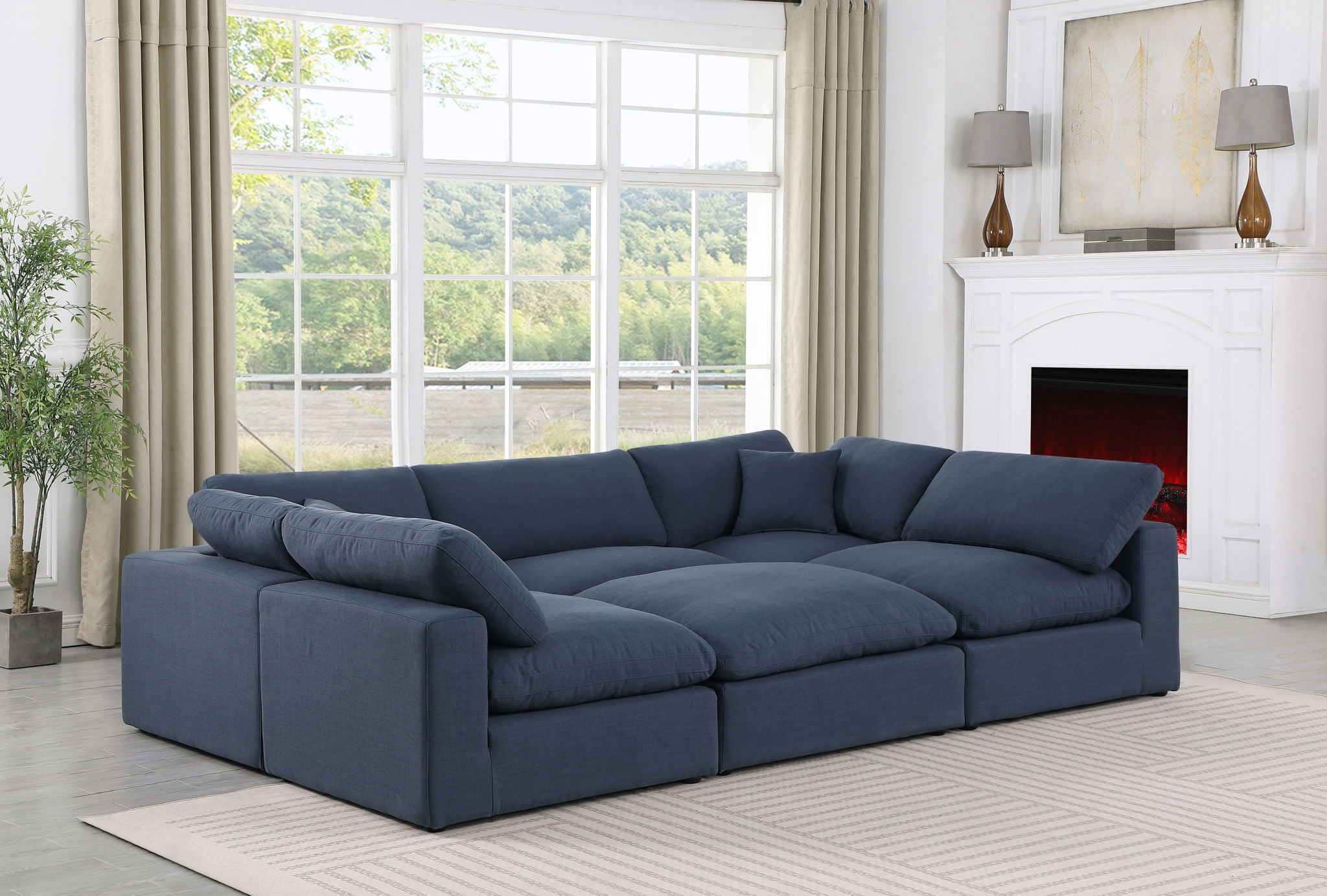 Comfy - 6 Piece Linen Sectional - Urban Living Furniture (Los Angeles, CA)