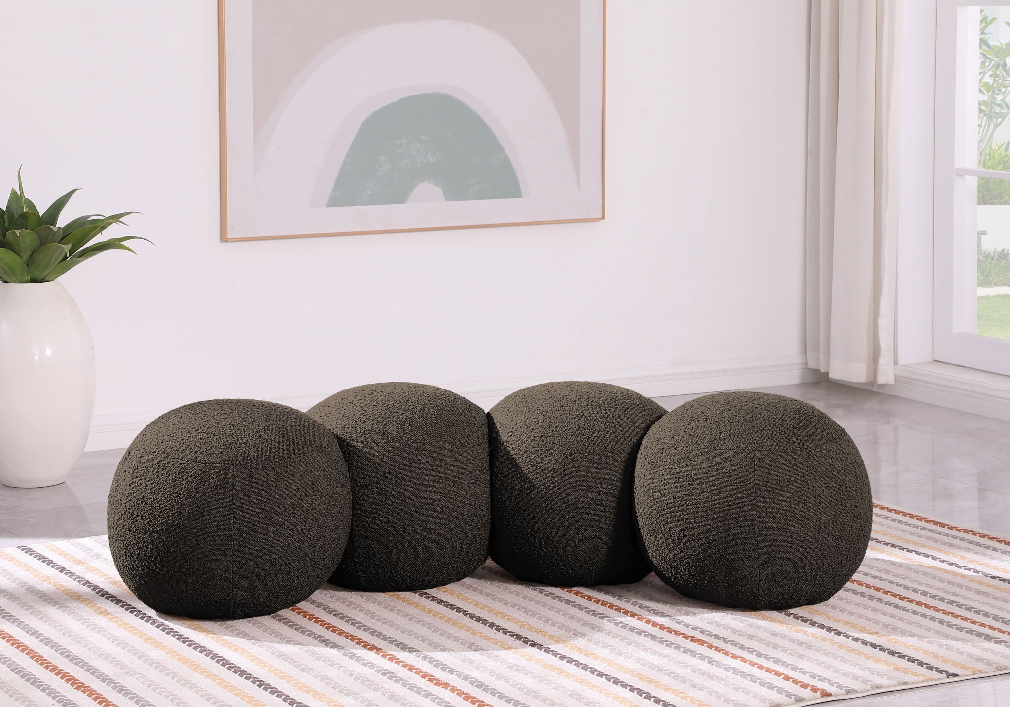 Apollo - Boucle Fabric Bench - Urban Living Furniture (Los Angeles, CA)