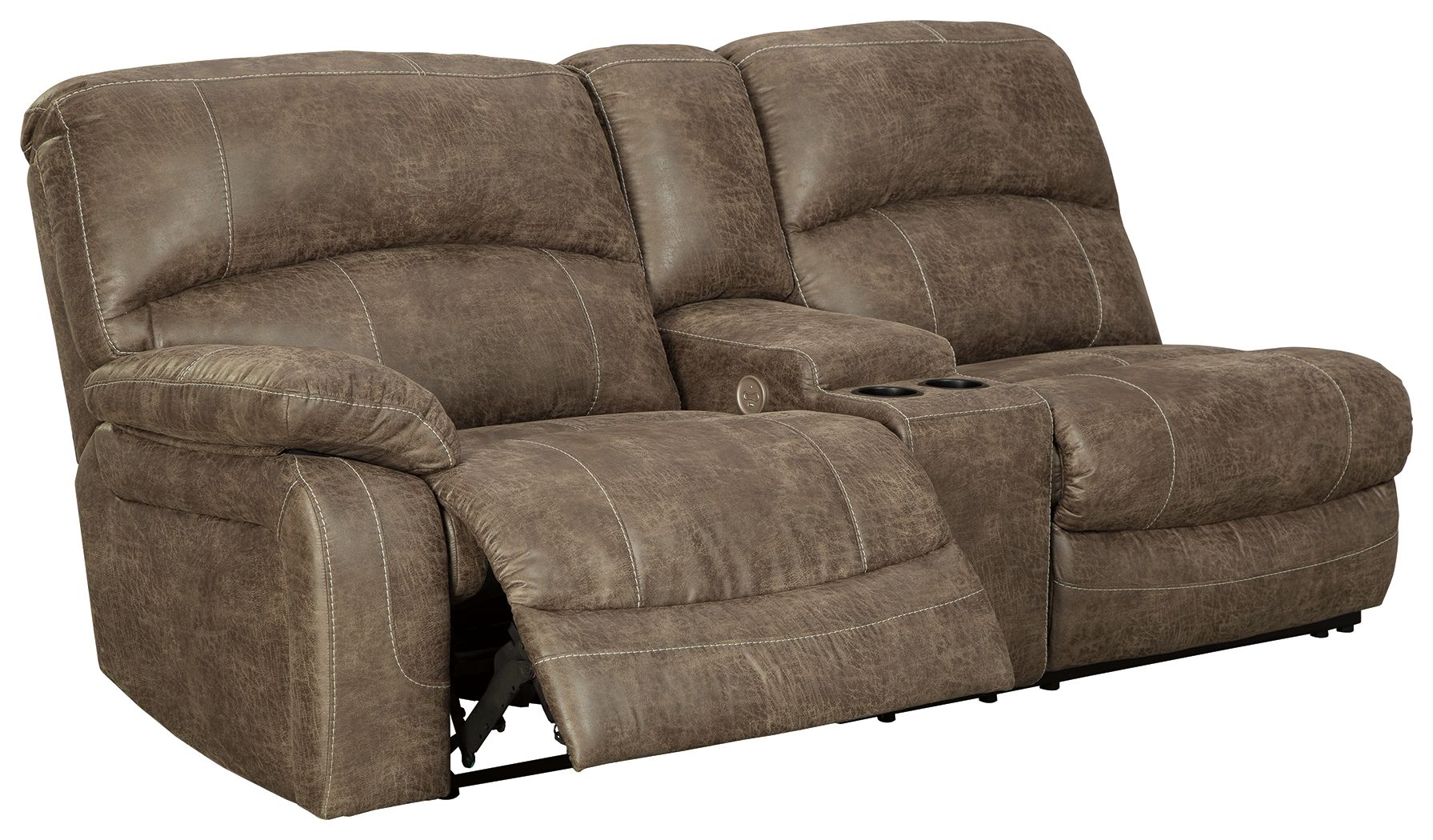 Segburg - Driftwood - LAF REC Power Sofa w/Console - Urban Living Furniture (Los Angeles, CA)