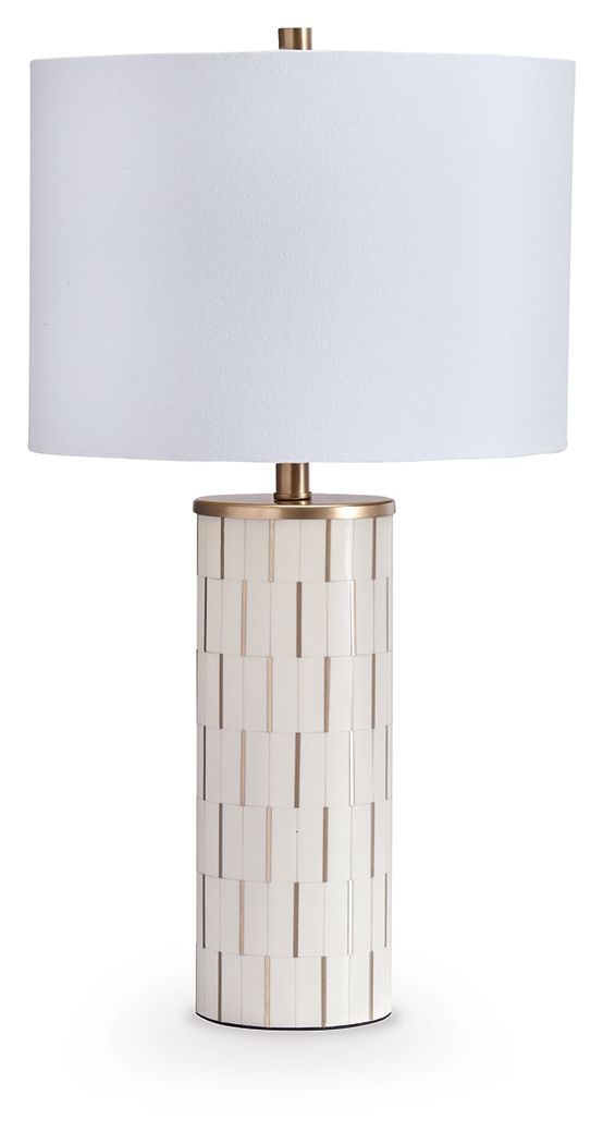 Faridworth - White / Gold Finish - Poly Table Lamp - Urban Living Furniture (Los Angeles, CA)