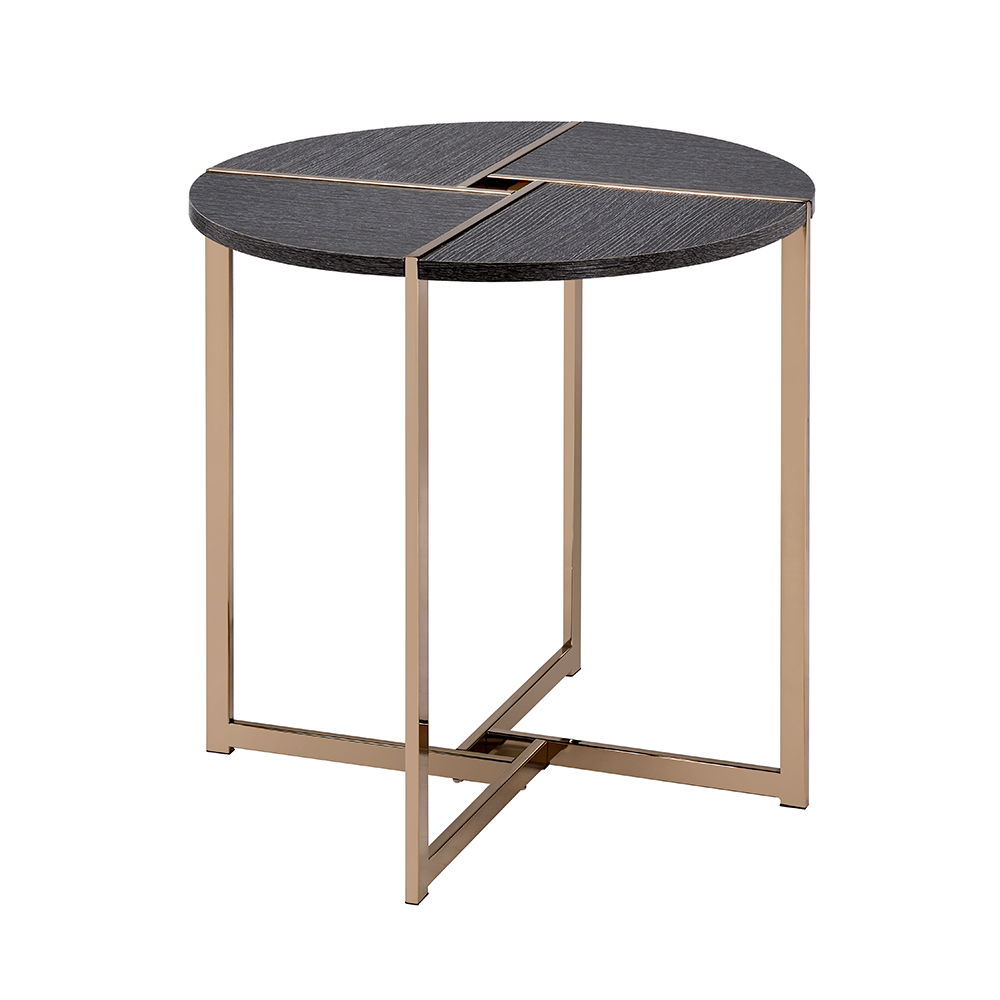 Bromia - End Table - Black & Champagne - Urban Living Furniture (Los Angeles, CA)
