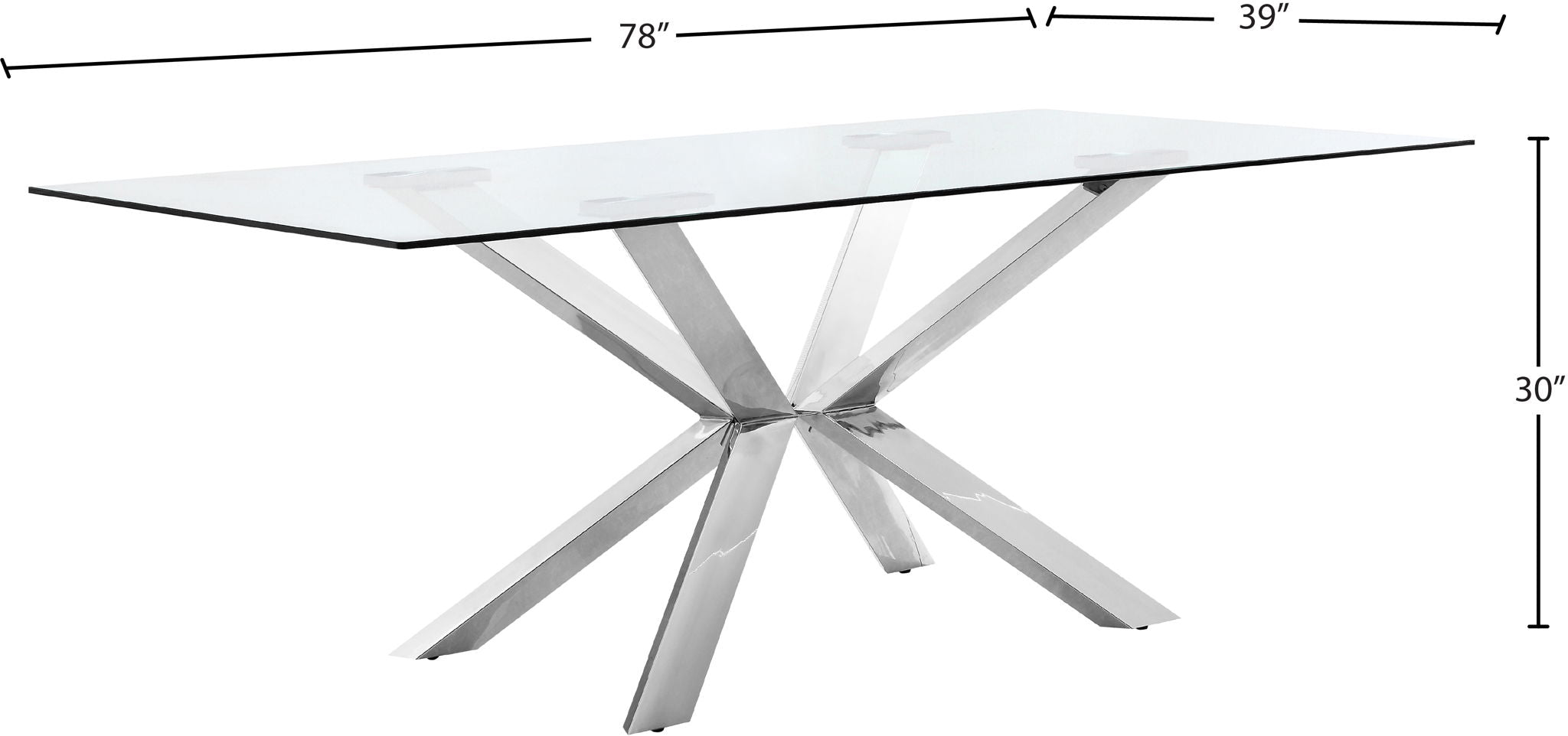 Juno - Glass Dining Table - Pearl Silver - Urban Living Furniture (Los Angeles, CA)