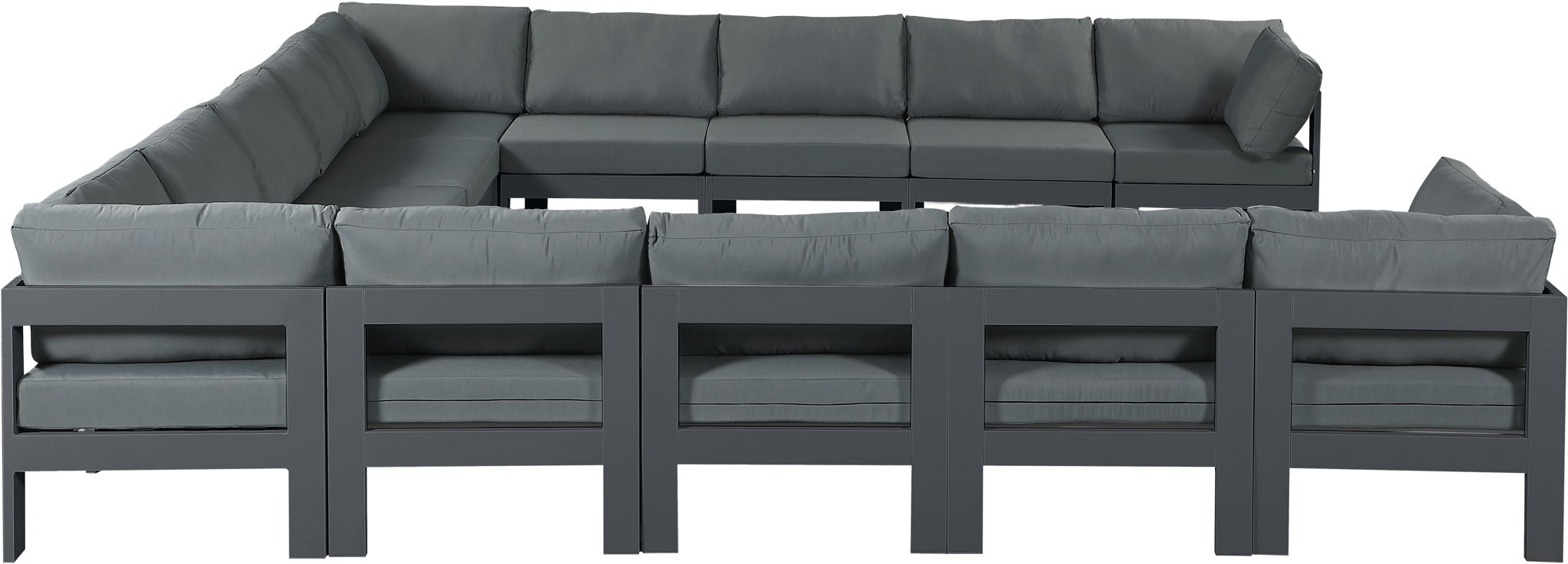 Nizuc - Outdoor Patio 13 Piece Modular Sectional With Gray Frame - Urban Living Furniture (Los Angeles, CA)