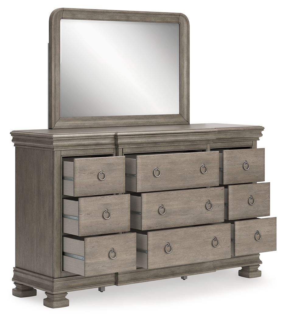 Lexorne - Gray - Dresser And Mirror - Urban Living Furniture (Los Angeles, CA)
