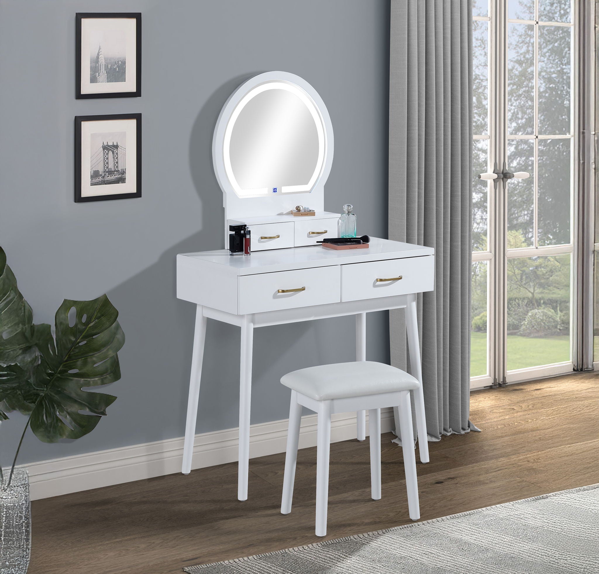 Cecilia - Vanity Table & Stool - Urban Living Furniture (Los Angeles, CA)